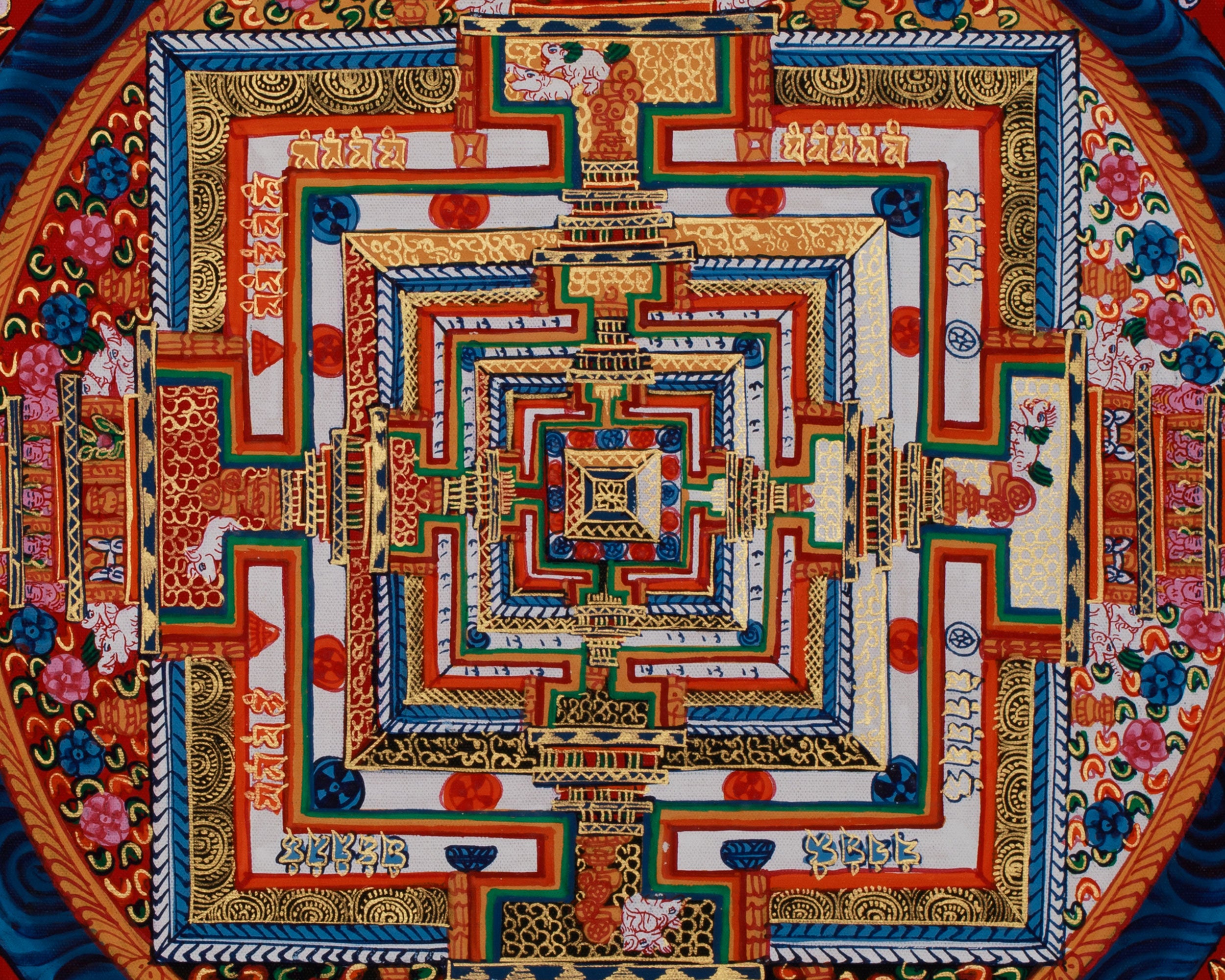 Buddhist Kalachakra Mandala Thangka | A Cosmic Guide to Awakening