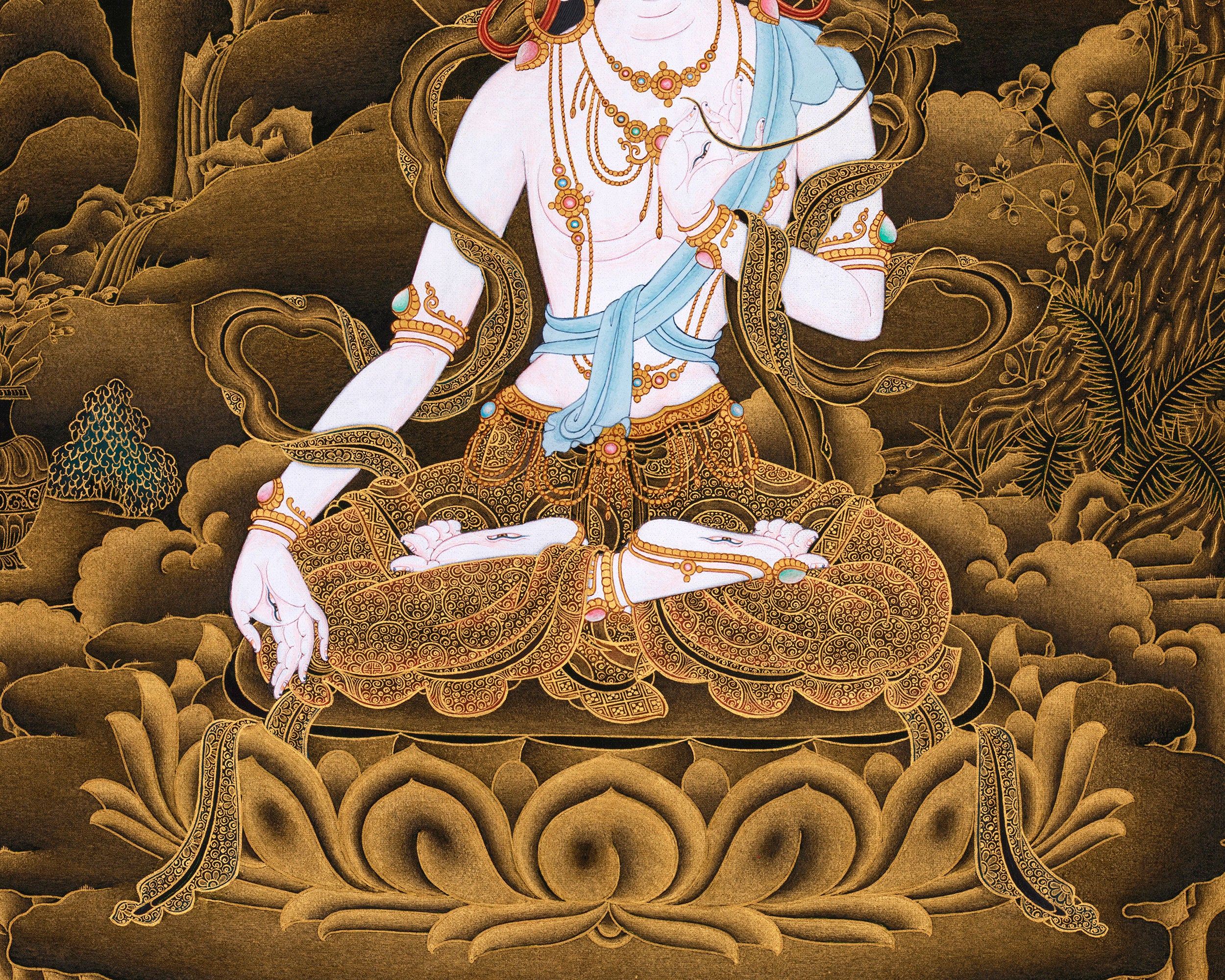 Sita Tara 24K Gold Thangka | Divine Feminine | Compassion and Healing Art