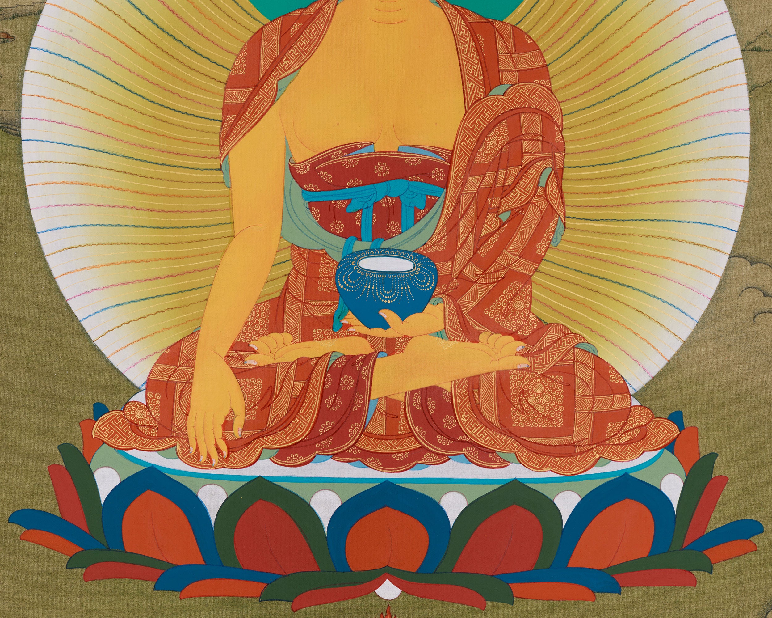 Shakyamuni Gautama Buddha Thangka | Symbol of Enlightenment, Peace & Inner Awakening
