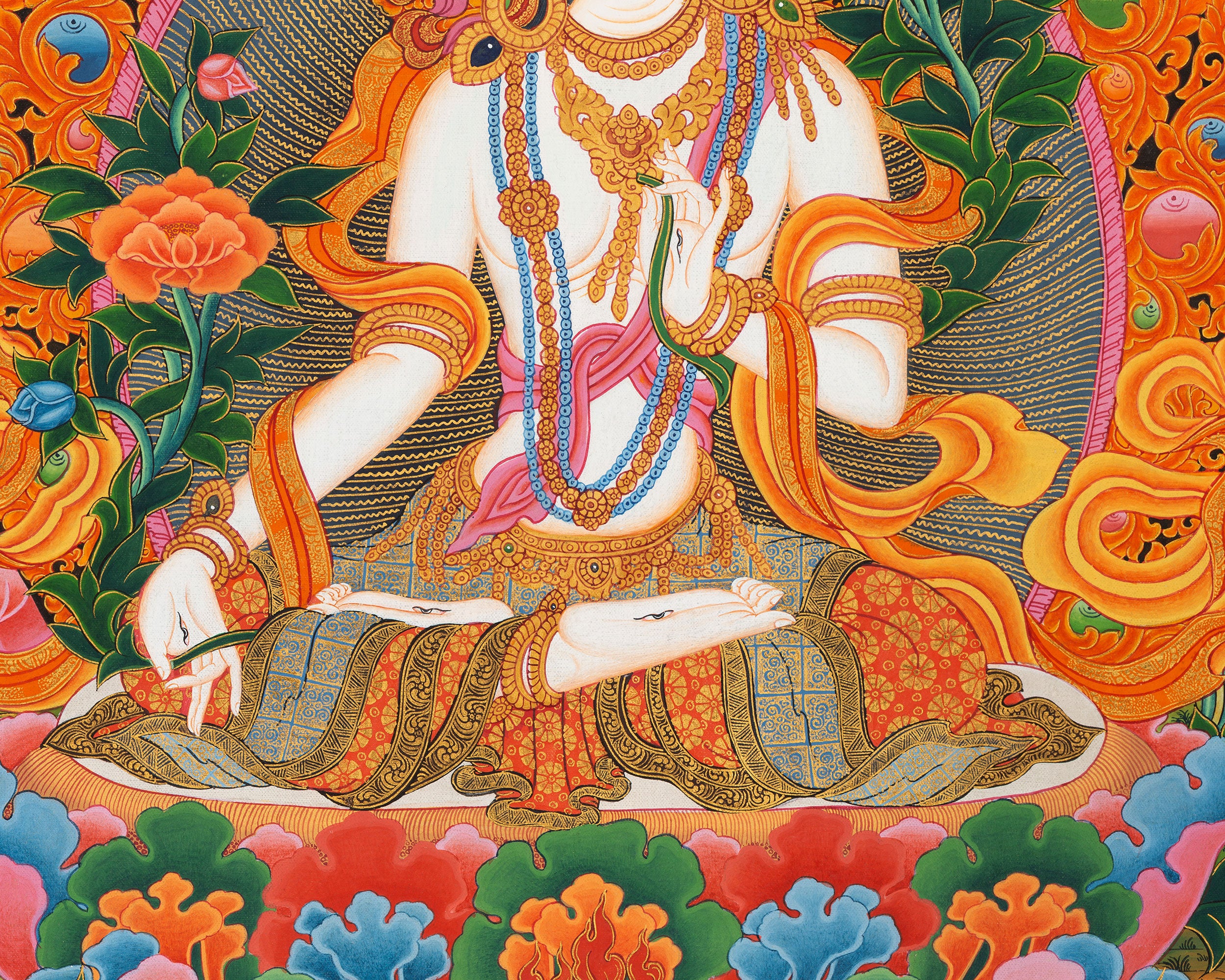 White Tara Artwork | Sacred Symbol of Healing and Longevity