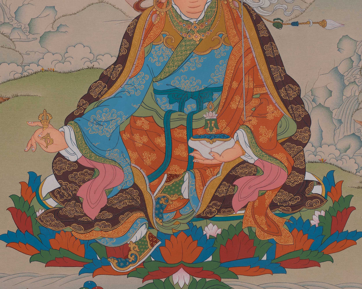Guru Rinpoche Spiritual Thangka | Padmasambhava Art | Tibetan Master