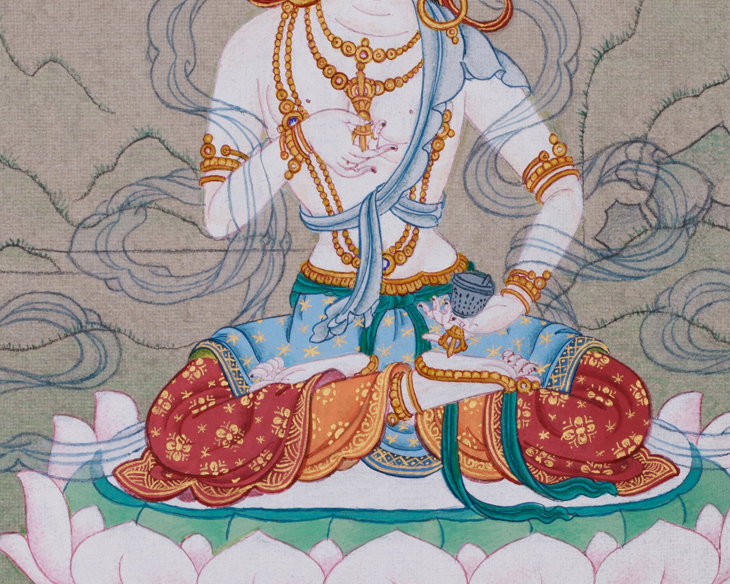 Dorje Sempa Painting | Vajrasattva Thangka | Cleansing of Negative Karma