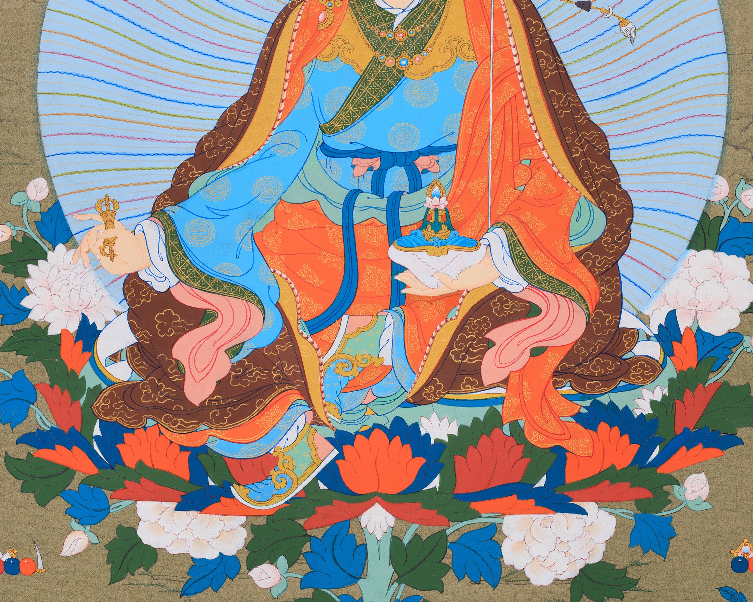 Padmasambhava: The Second Buddha Thangka | Detailed Artwork of Guru Rinpoche