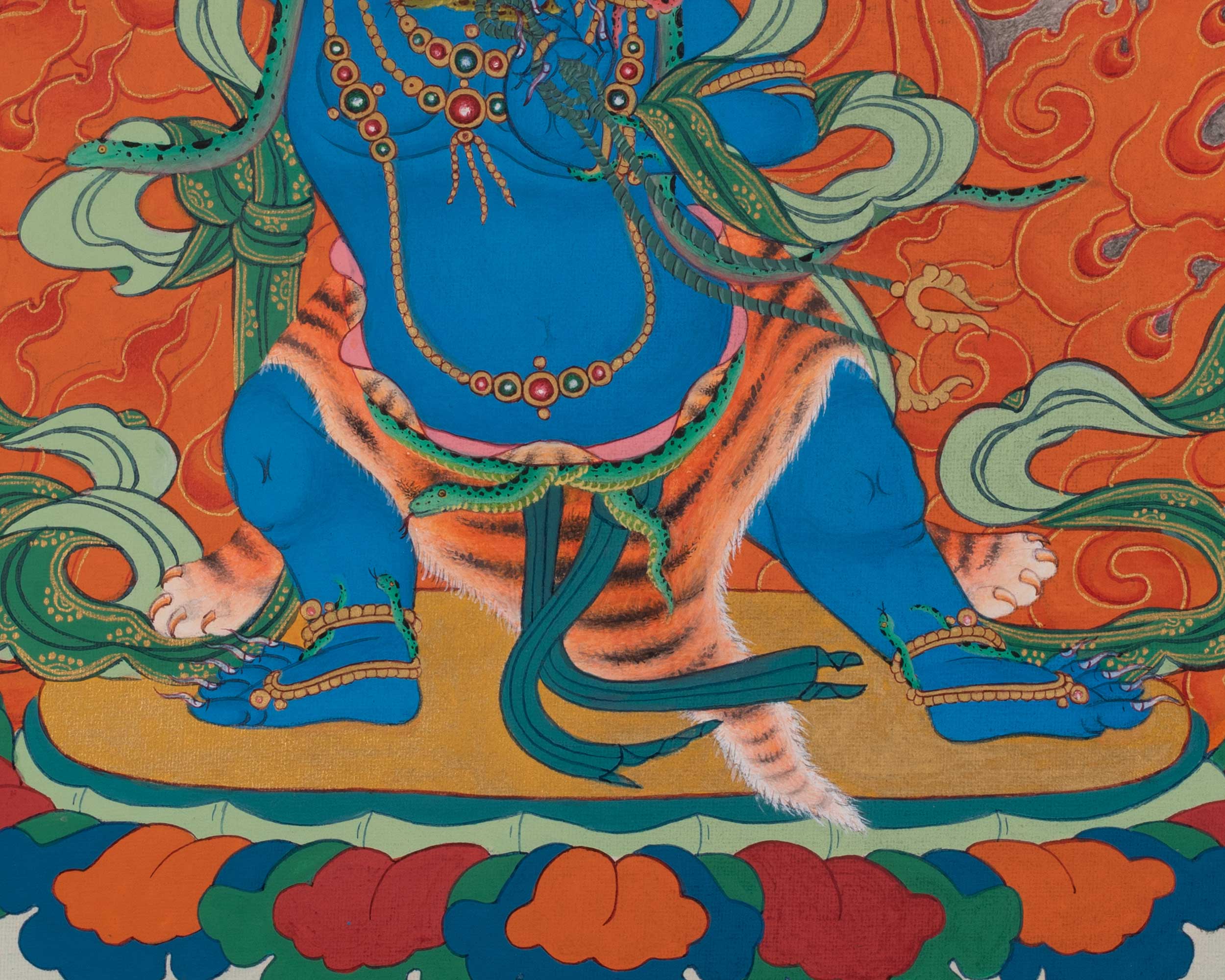 Vajrapani Tibetan Thangka | Protector Deity | Bodhisattva In Buddhism