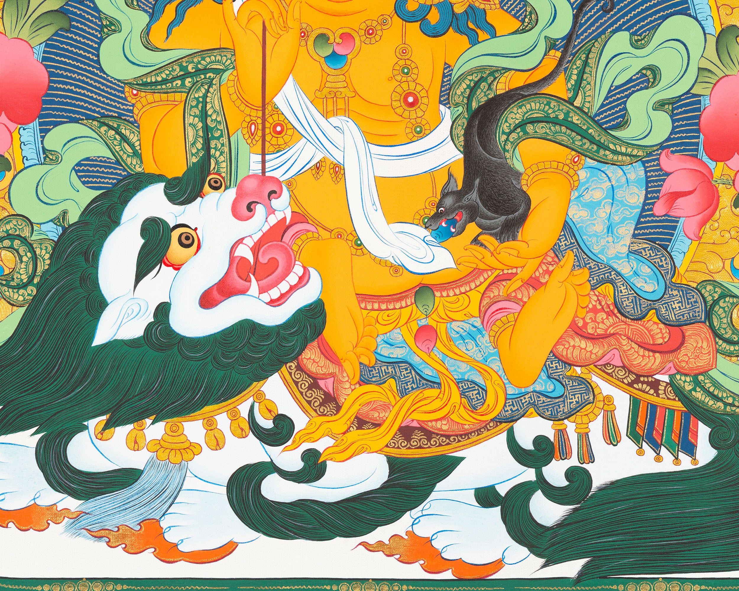 Dharmapala King Namtoshe Thangka | Protector Deity of Tibetan Buddhism