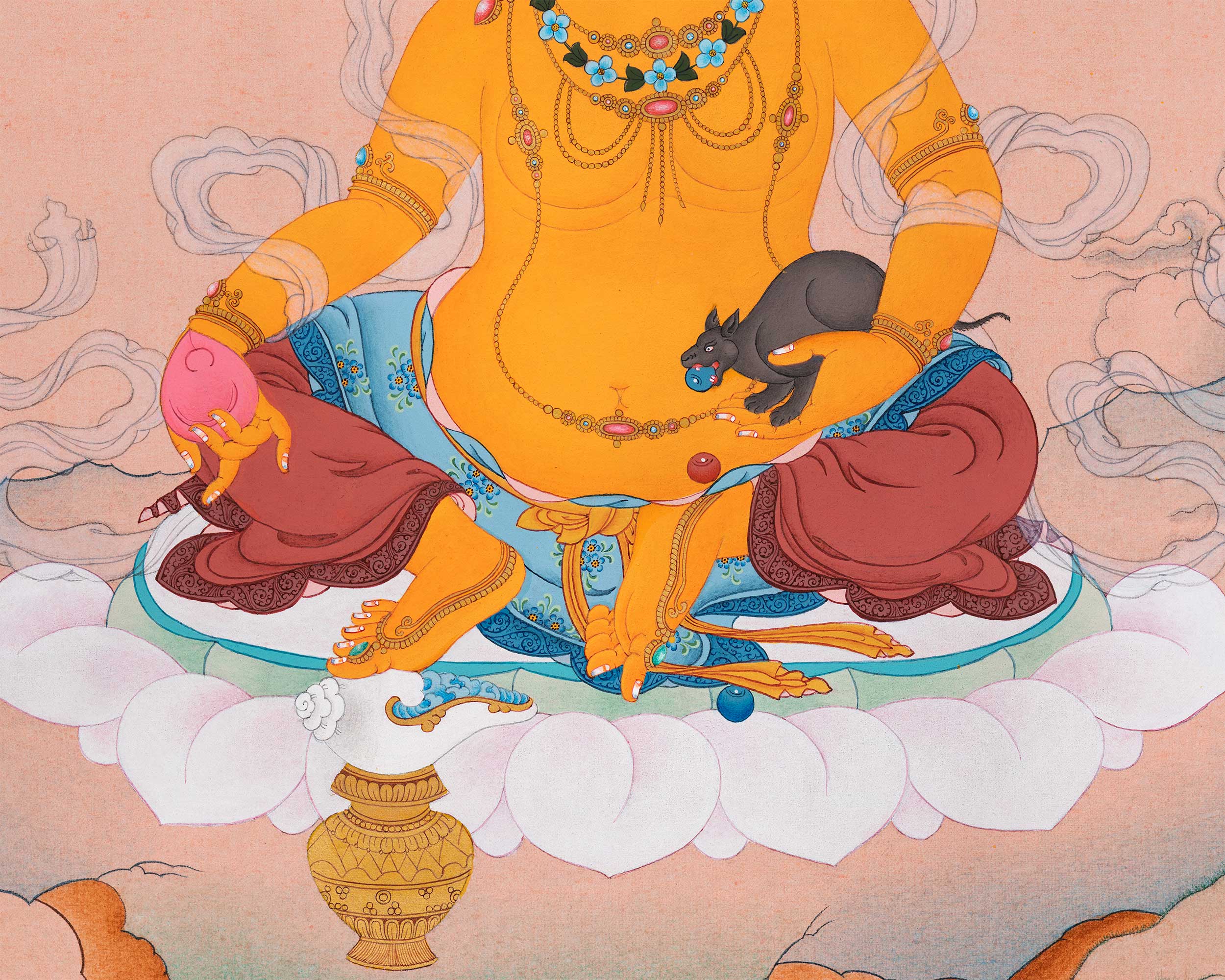 Prosperity God Jambala Thangka