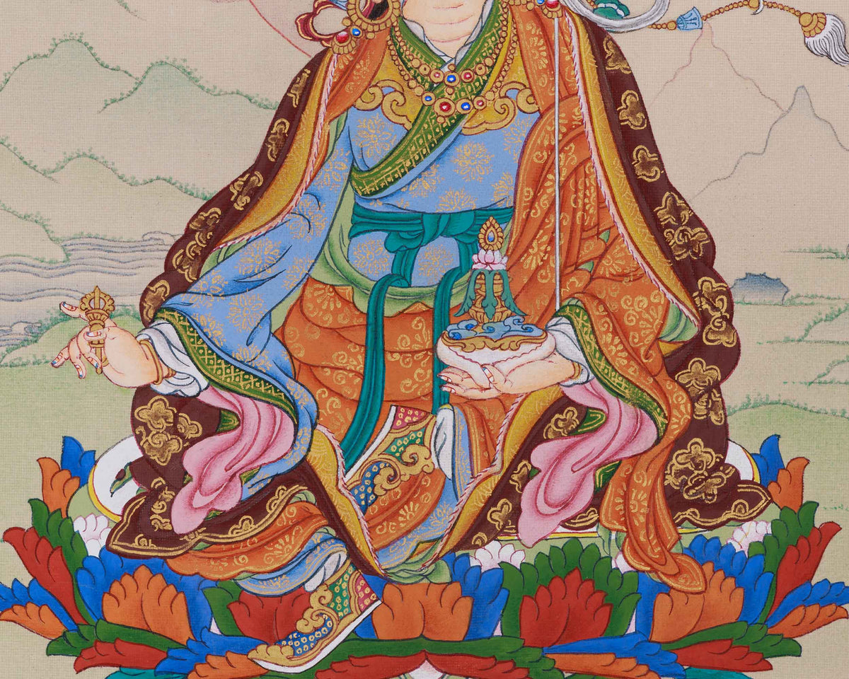 Himalayan Thangka of Guru Rinpoche | Spiritual Teacher