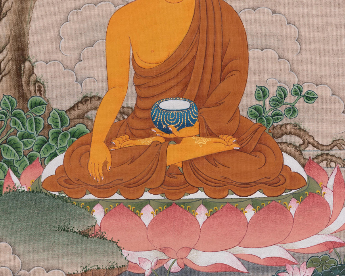 Shakyamuni Buddha Hand-painted Art | Siddhartha Gautam | Enlightened Master Painting