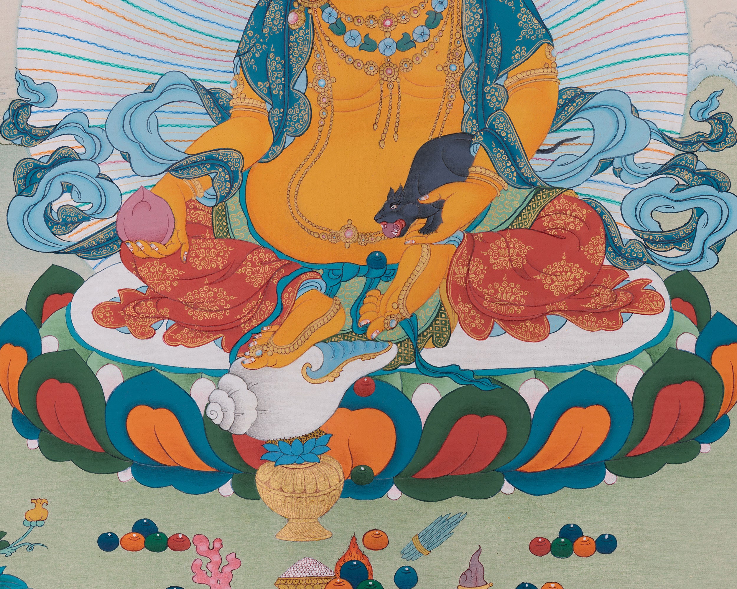 Tibetan Buddha of Wealth Dzambhala | Protector of Prosperity and Success