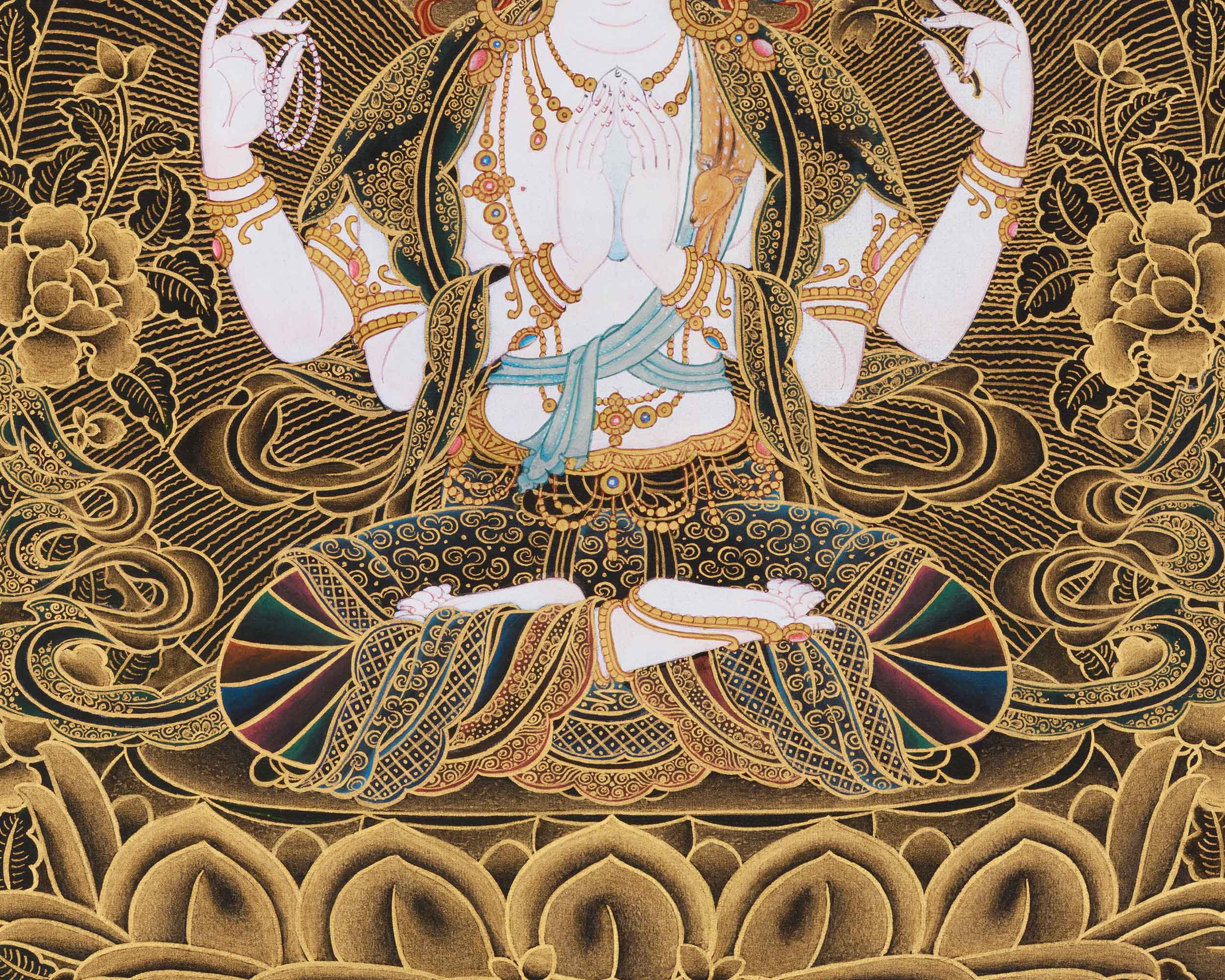 Four-Armed Chenrezig Bodhisattva | Avalokiteshvara, Lord of Infinite Mercy