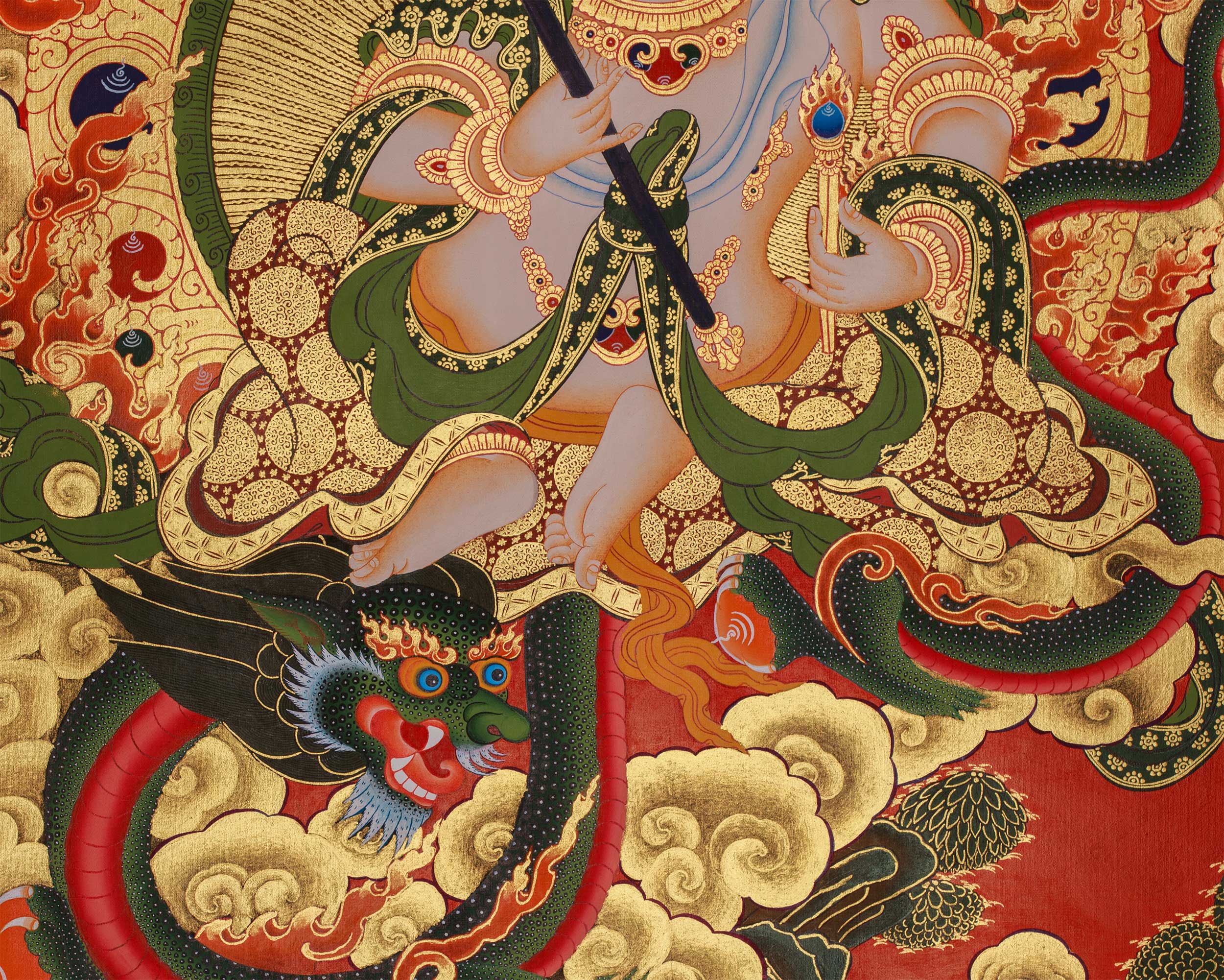 Guardian of Prosperity, White Dzambhala | Wealth Deity of Generosity and Protection