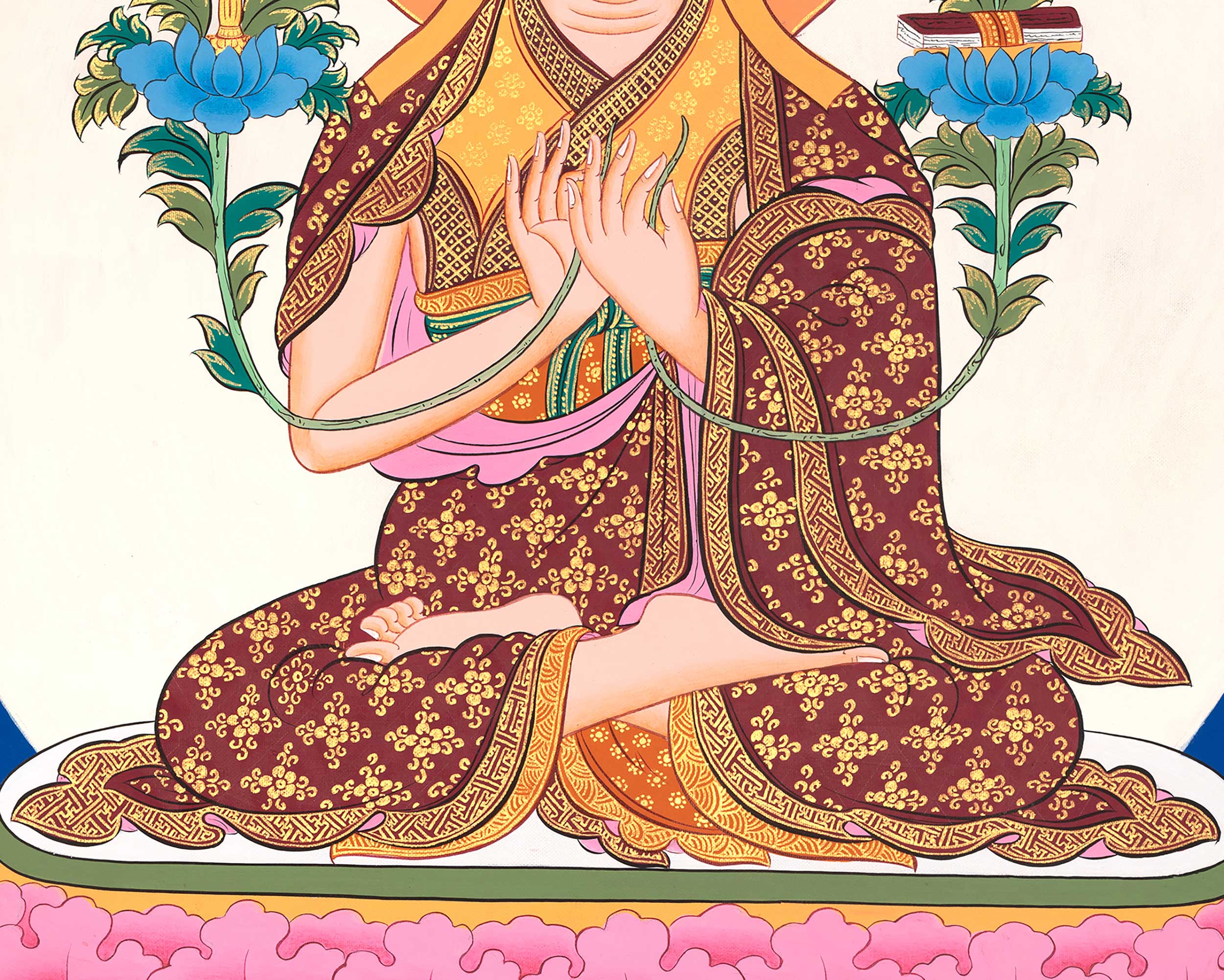 Tsongkhapa Thangka Painting | The Buddhist Master