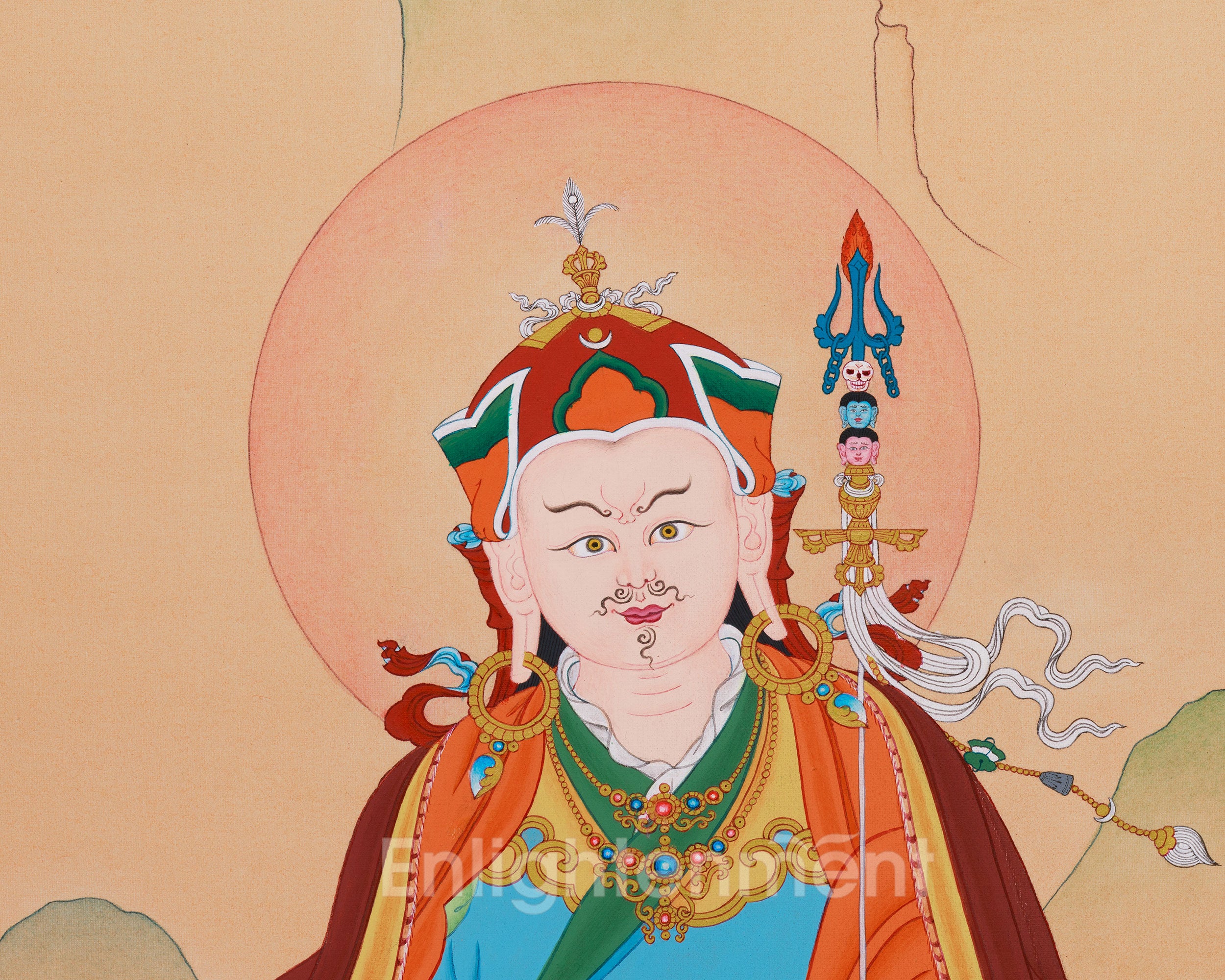 Karma Gadri Thangka of Guru Rinpoche