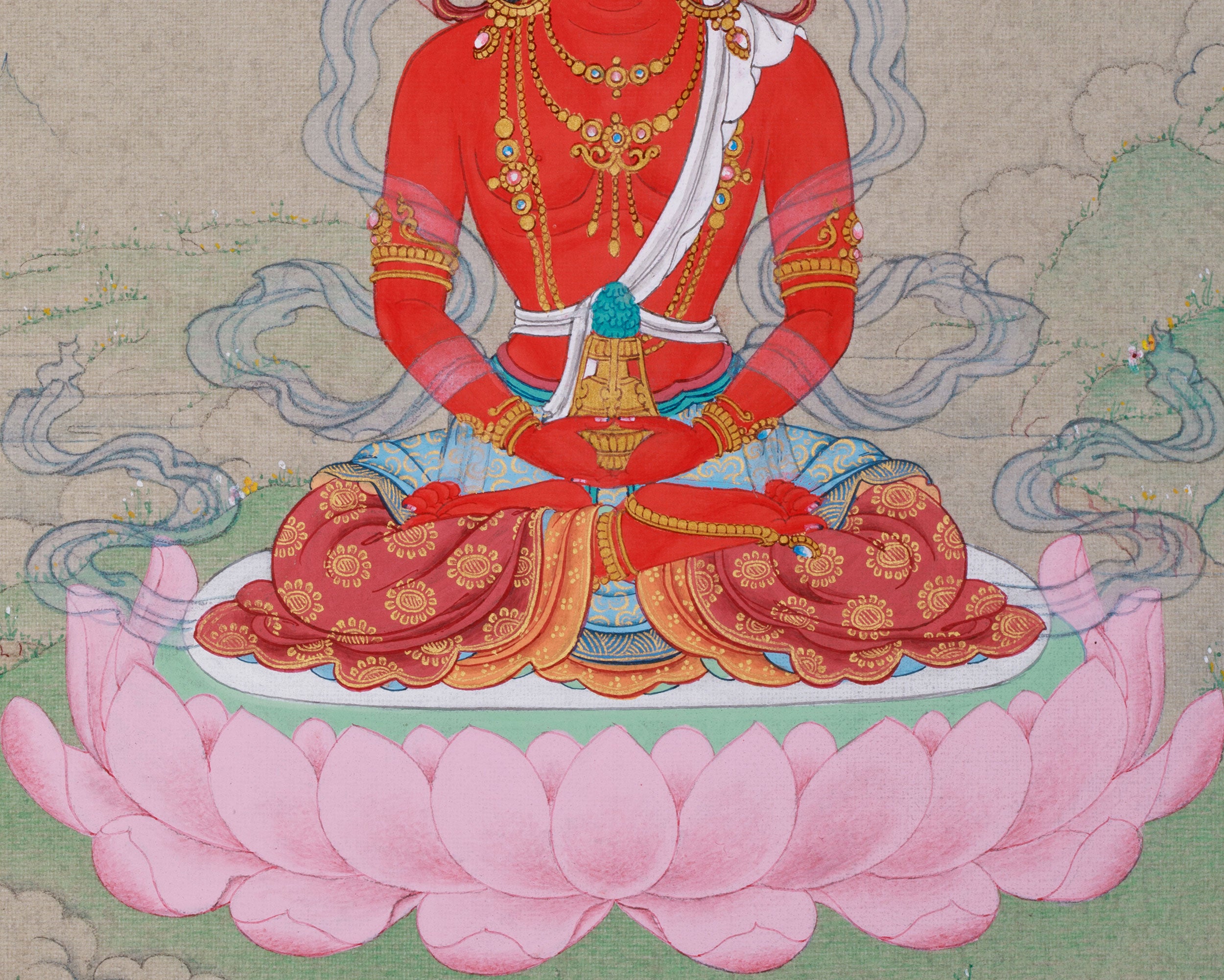 Aparmita Buddha Thangka | Longevity and Wisdom
