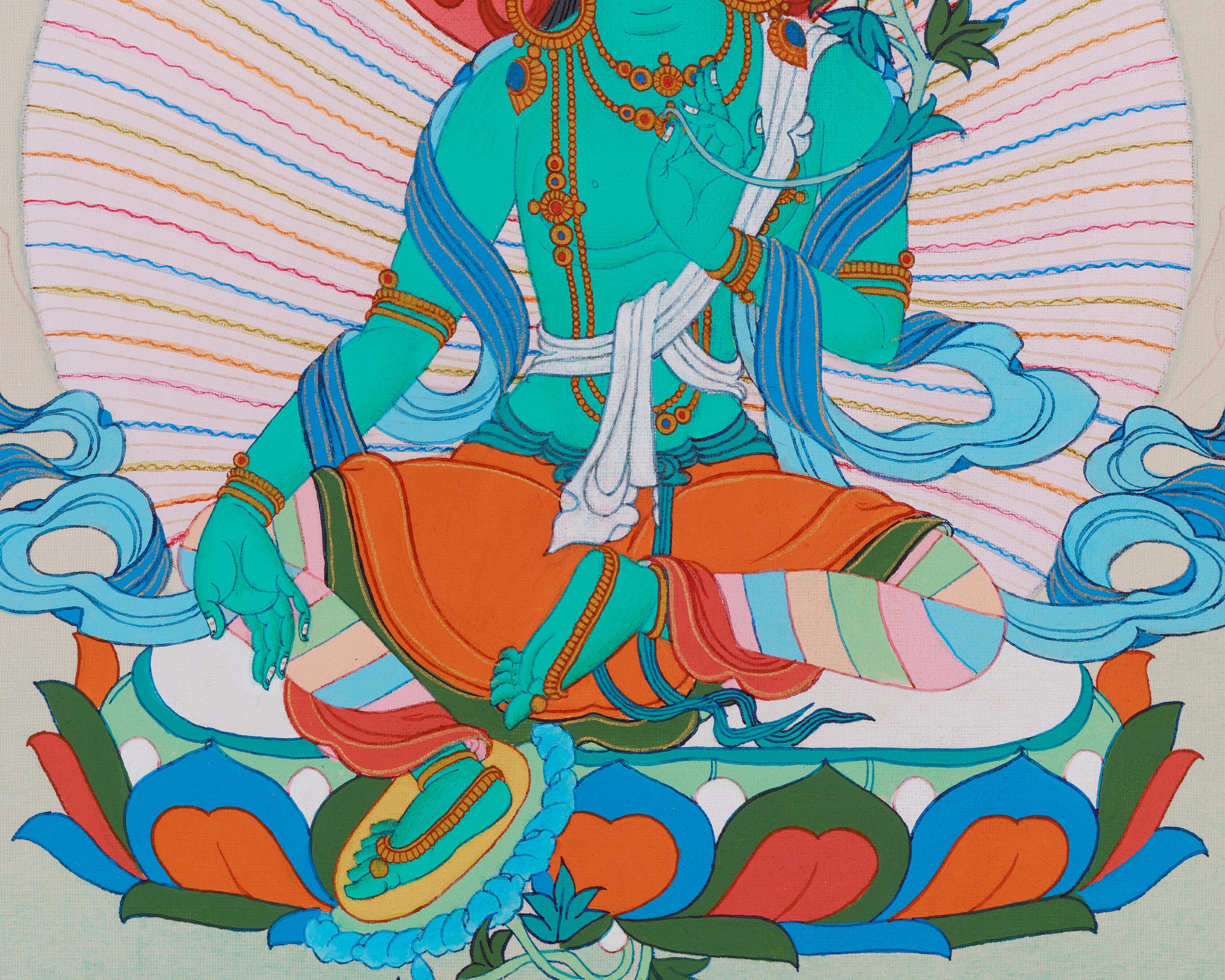 Perfect Green Tara Meditation Thangka
