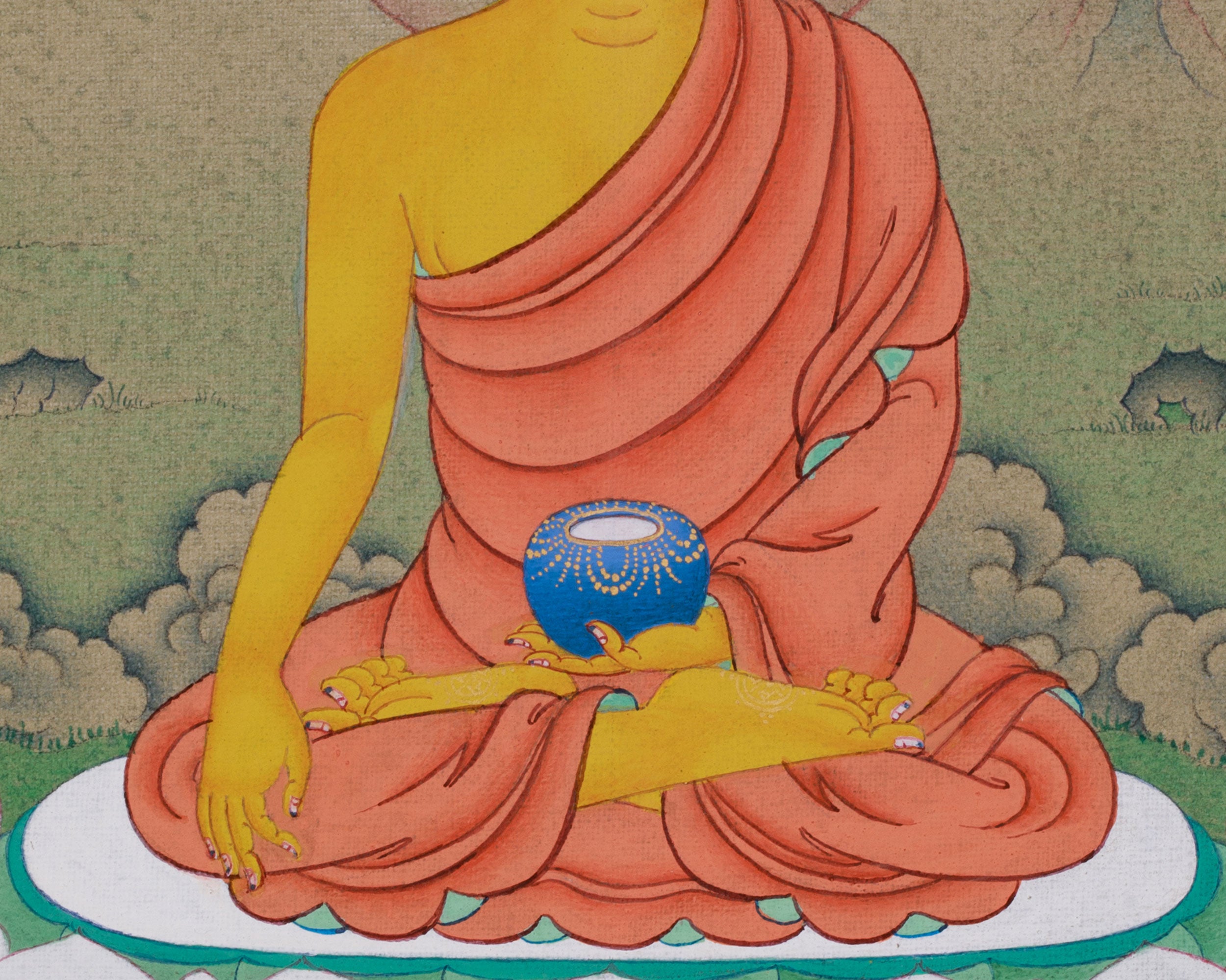 Enlightenment Shakyamuni Buddha Thangka | Historical Buddha