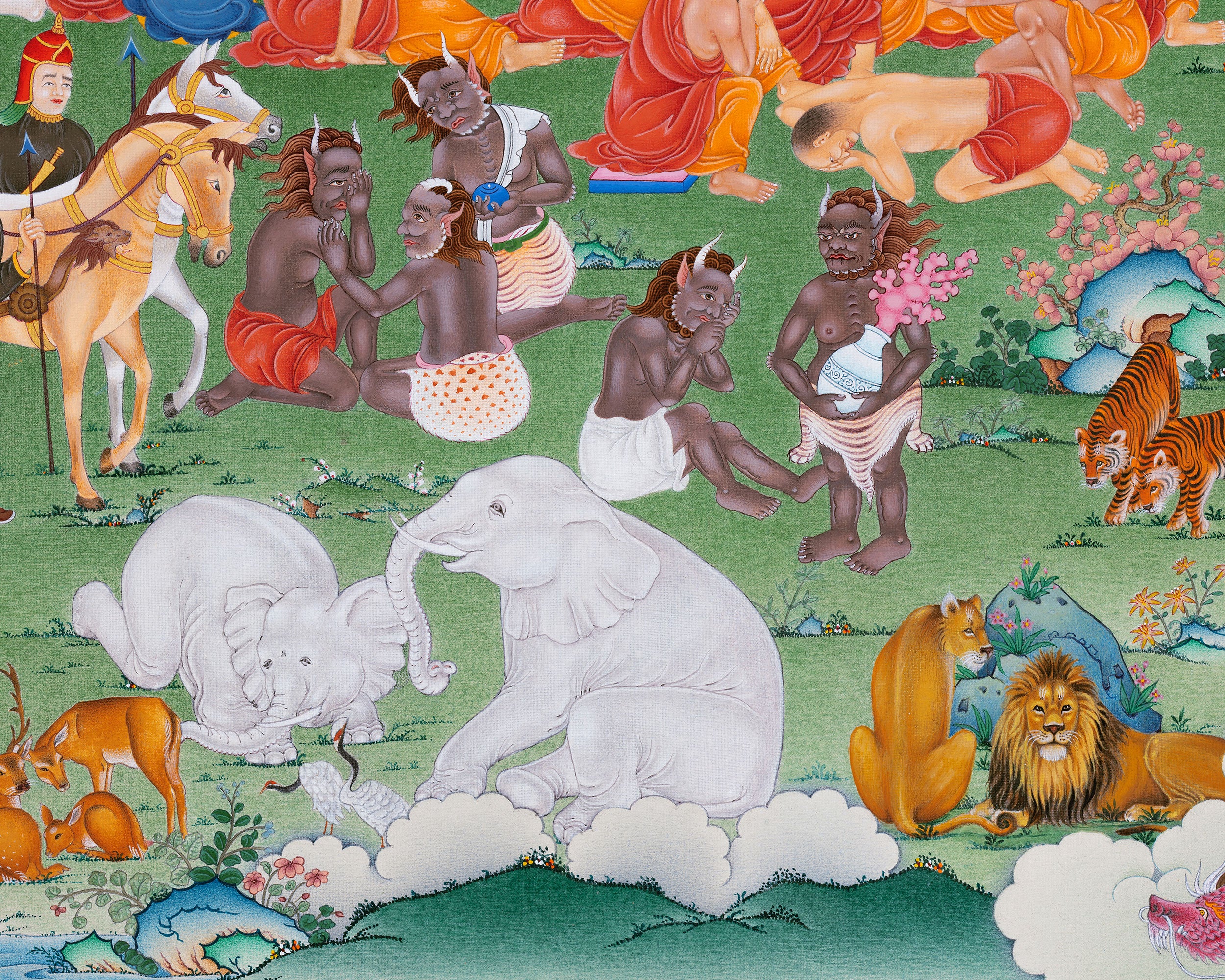 Maha Parinirvana Thangka Print – A Journey Beyond Enlightenment | Print on Hahnemühle Paper