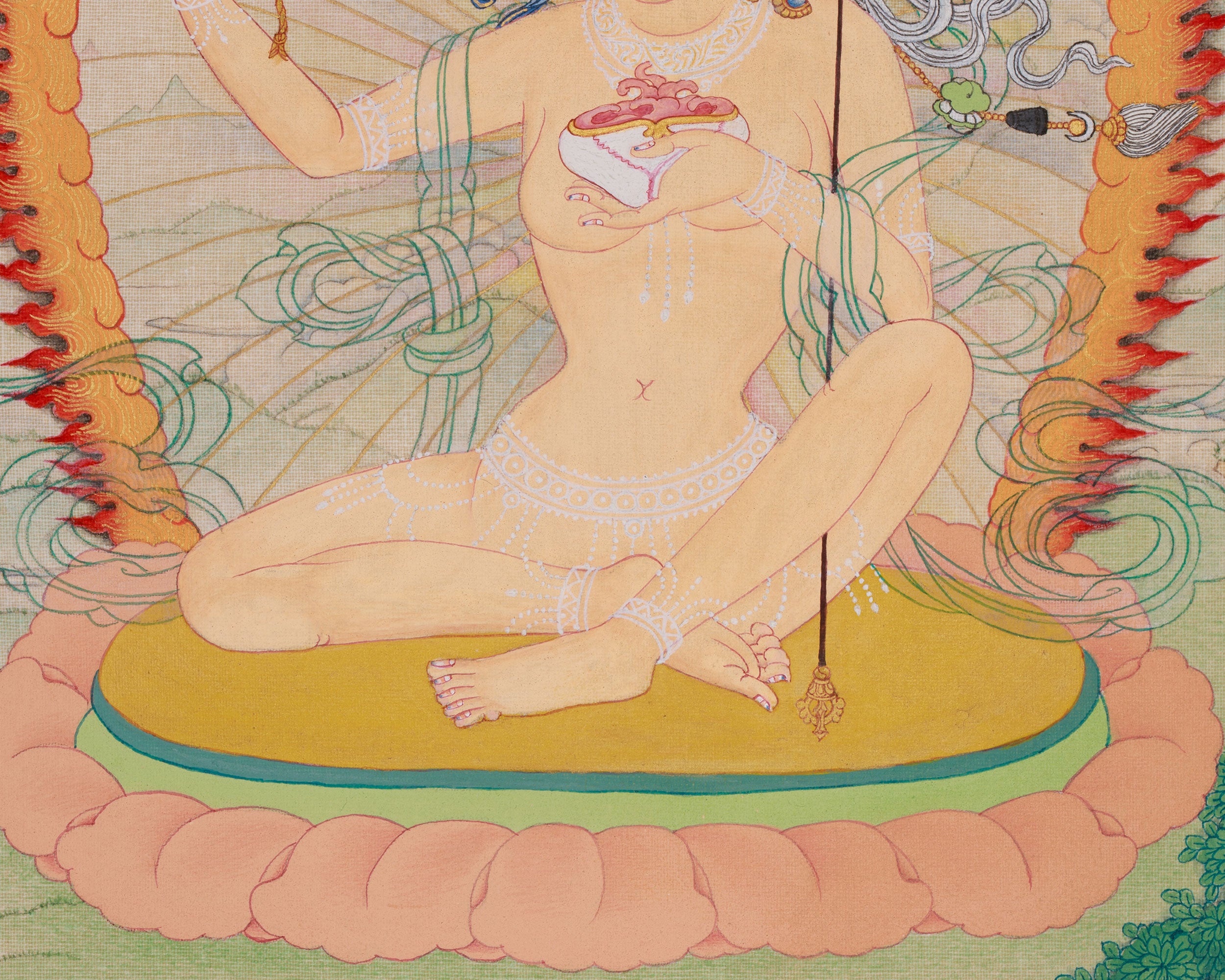 Hand-Painted Niguma Thangka | Lady of Illusion