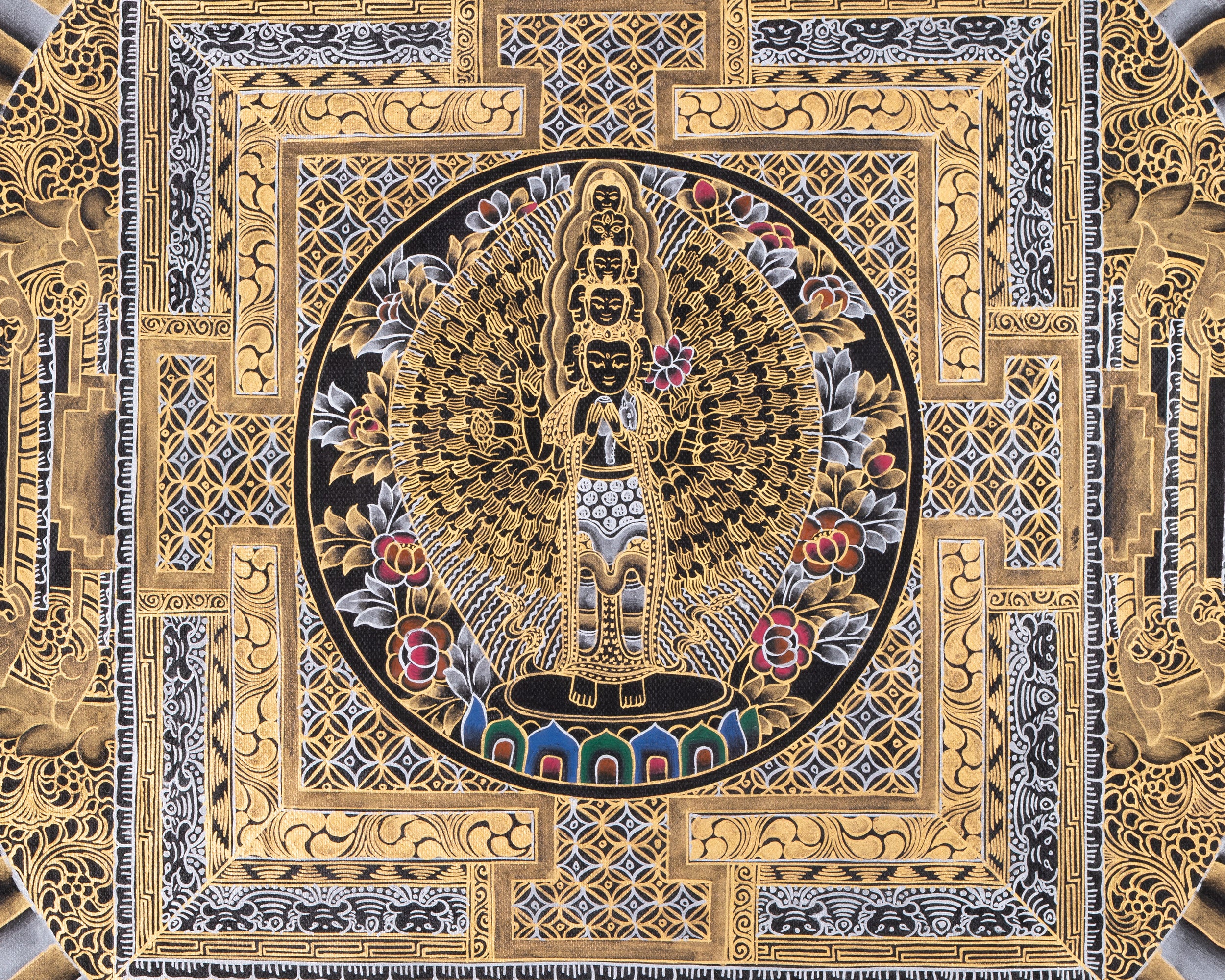 1000 Armed Chenrezig Mandala | Thangka of Boundless Compassion