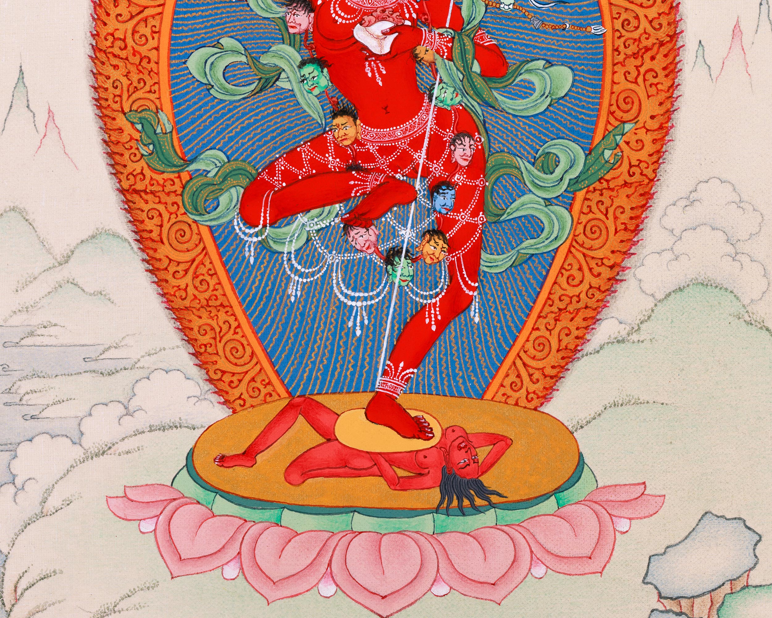 Heruka Vajravarahi Thangka | Embrace the Sacred Divine Dorje Phagmo Feminine Energy