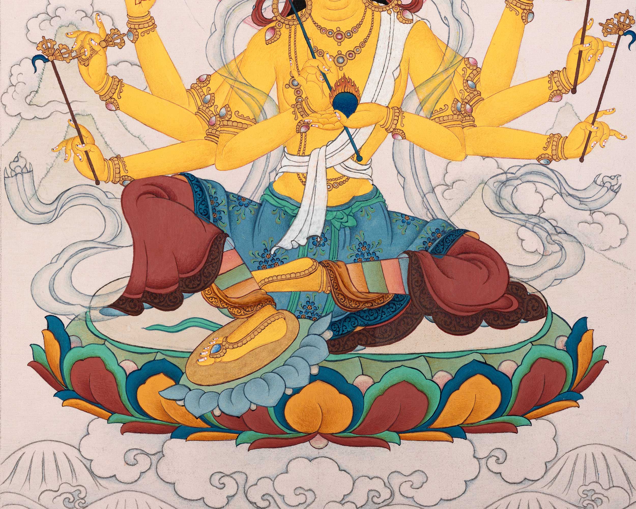 Mangalaloka Tara | 21 Tara of Surya Gupta Thangka