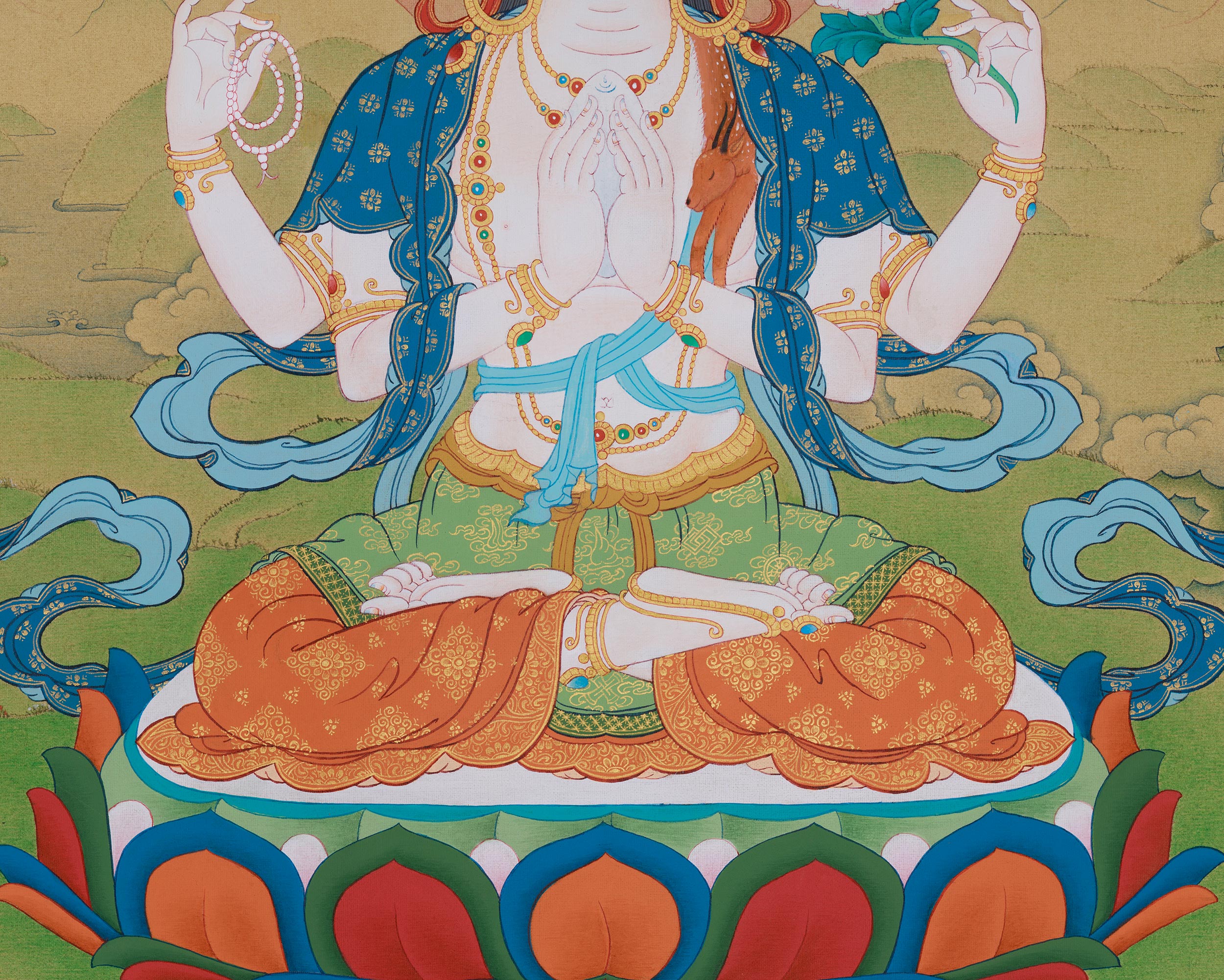 Himalayan Four-Armed Chenrezig Art | The God Of Universal Compassion