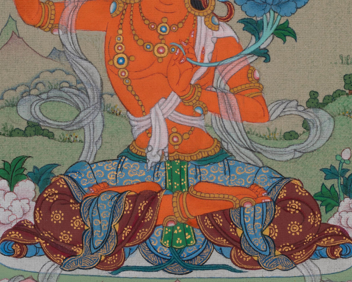 Manjushri Tibetan Sacred Art | Bodhisattva of Transcendent Wisdom
