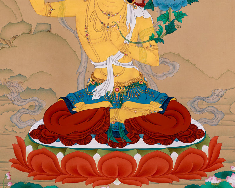 Majestic Wisdom of Manjushri: Grand Representation in Karma Gadri Style