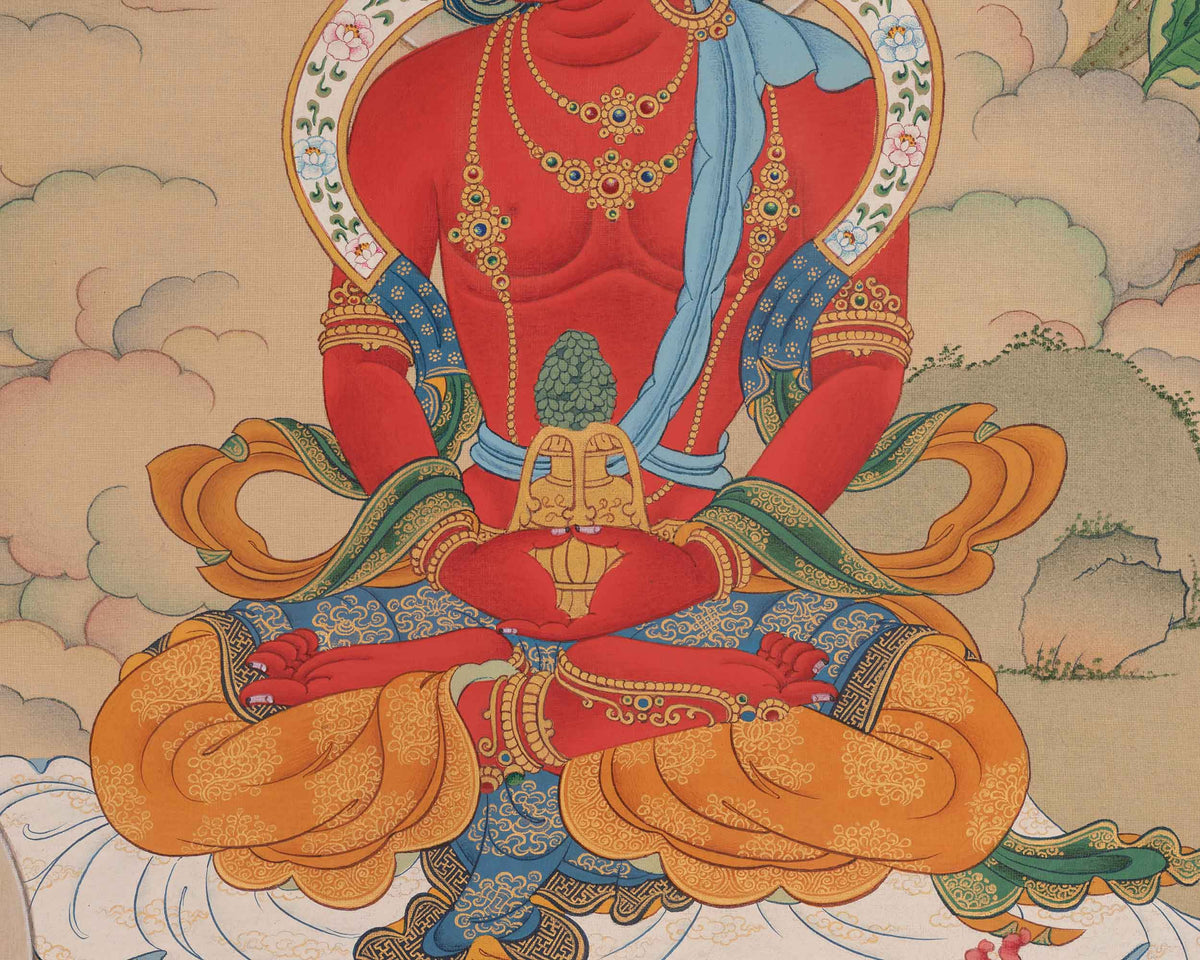 Amitayus Buddha Buddhist Art | Longevity Deity | Vajrayana Buddhism