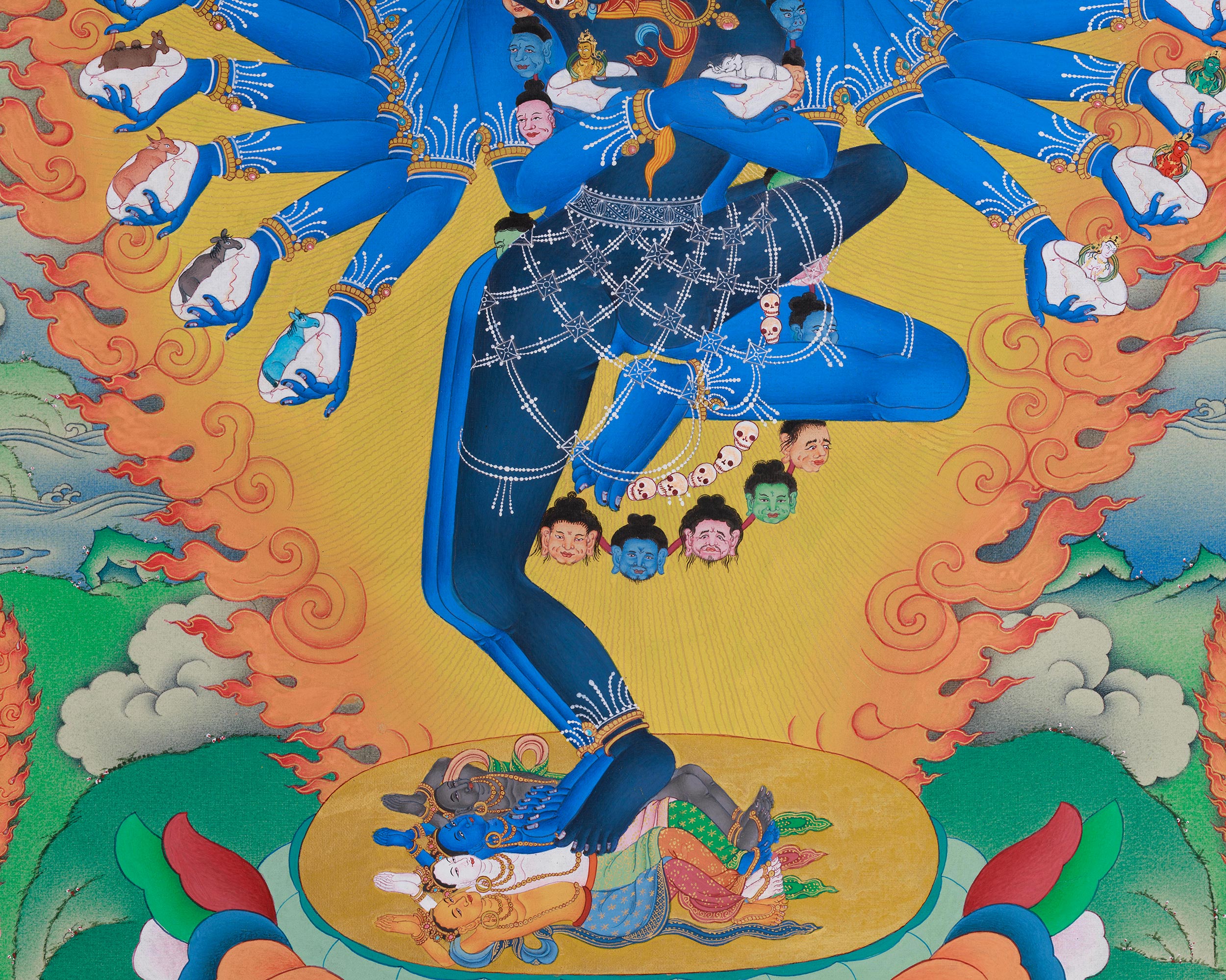 Authentic Hevajra Thangka | Symbol of Enlightened Union, Wisdom & Transformation