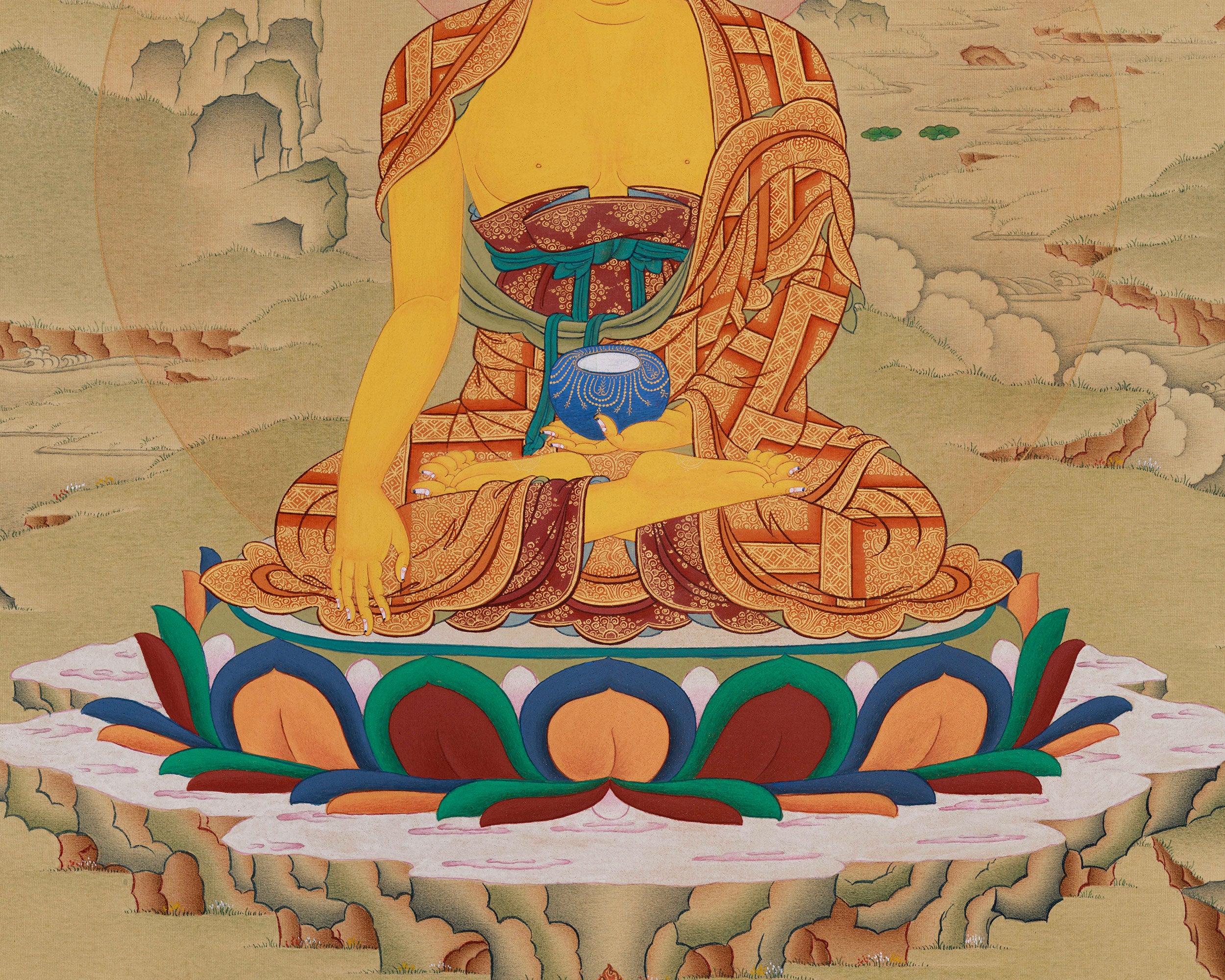 Historical Shakyamuni Buddha Thangka | The Buddha of Enlightenment