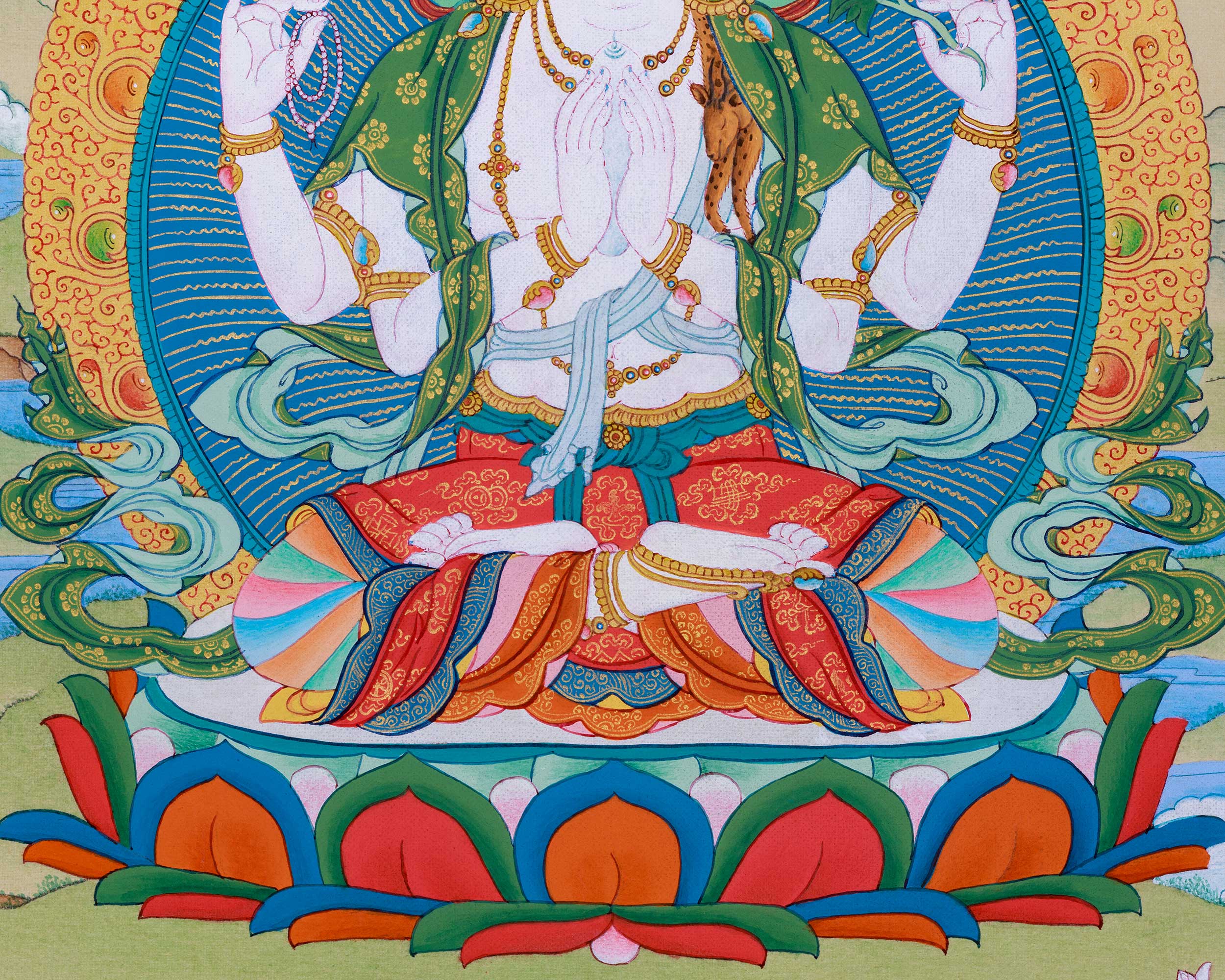 Small Gold Avalokiteshvara Thangka