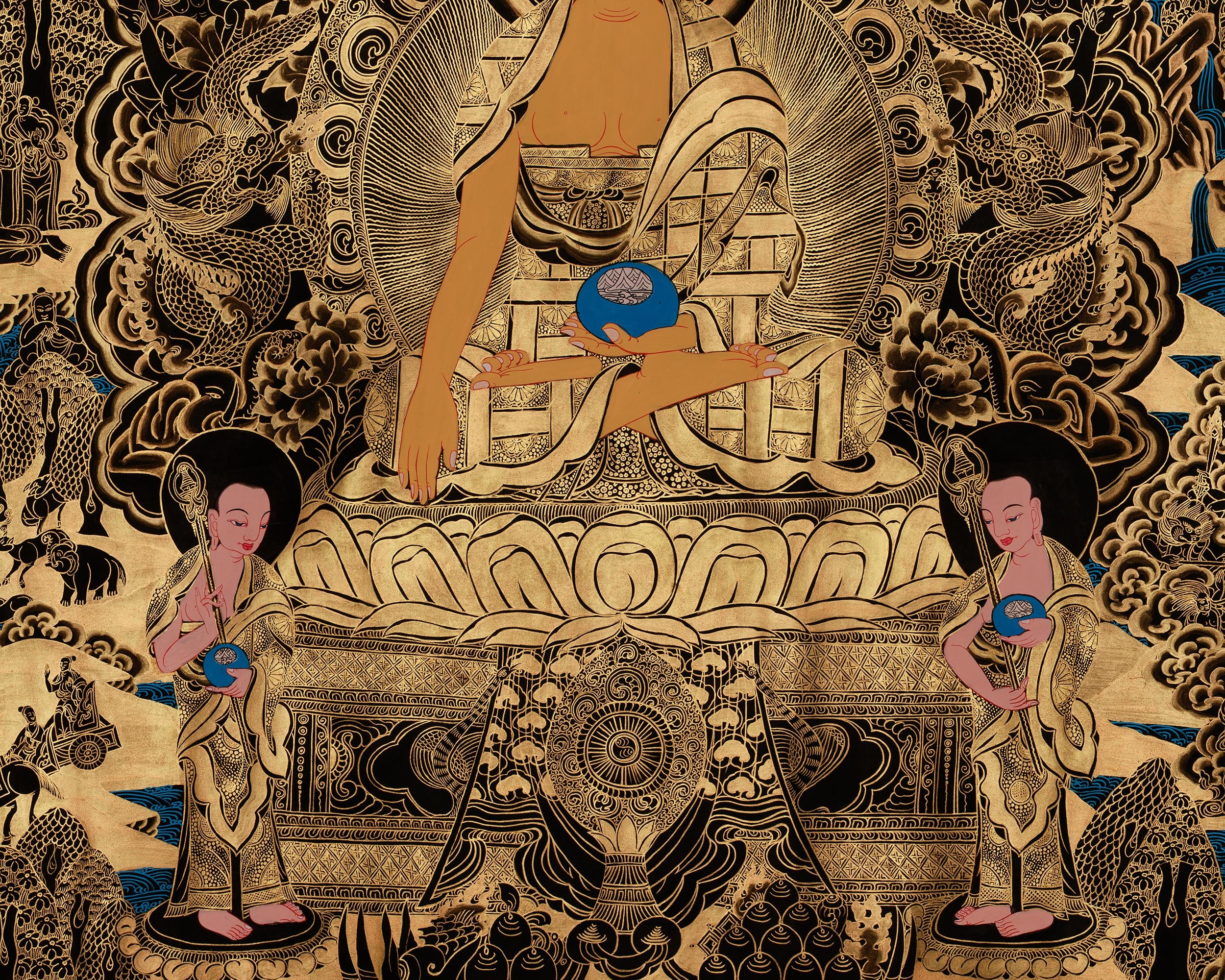 Buddha’s Life Story Thangka | A Timeless Representation of Spiritual Transformation