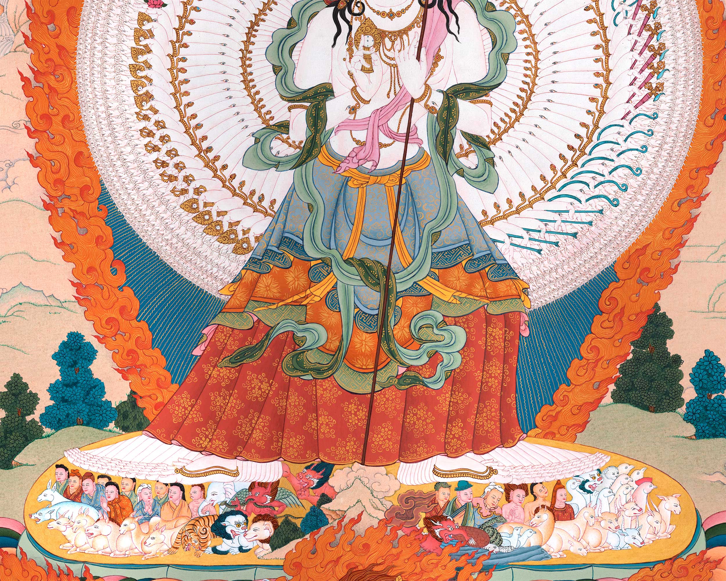 Mother Sitatapatra Thangka: Protector Dakini