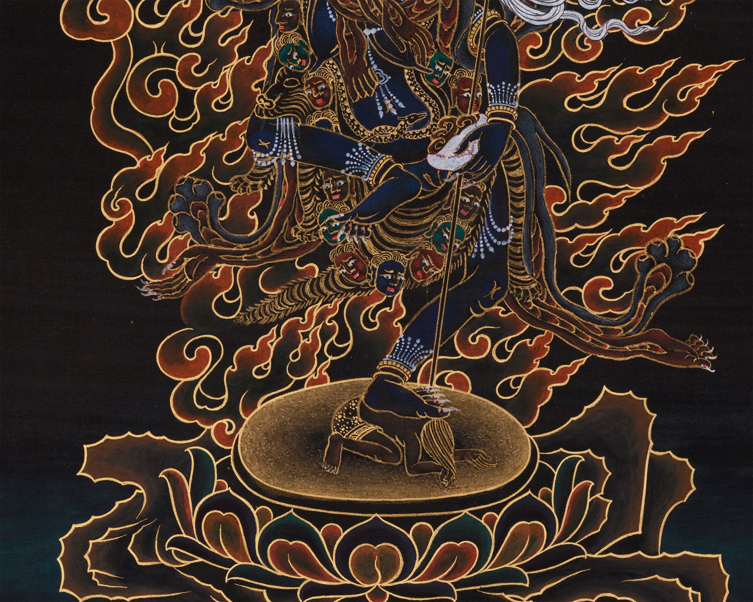 Wrathful Troma Nagmo Thangka | Embodies Transformation and Purification