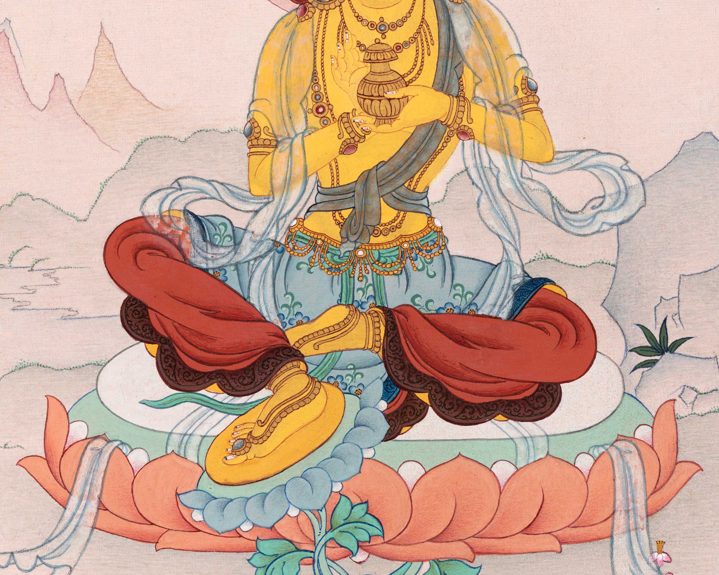 Siddhi Sambhava Tara | 21 Tara of Surya Gupta Thangka