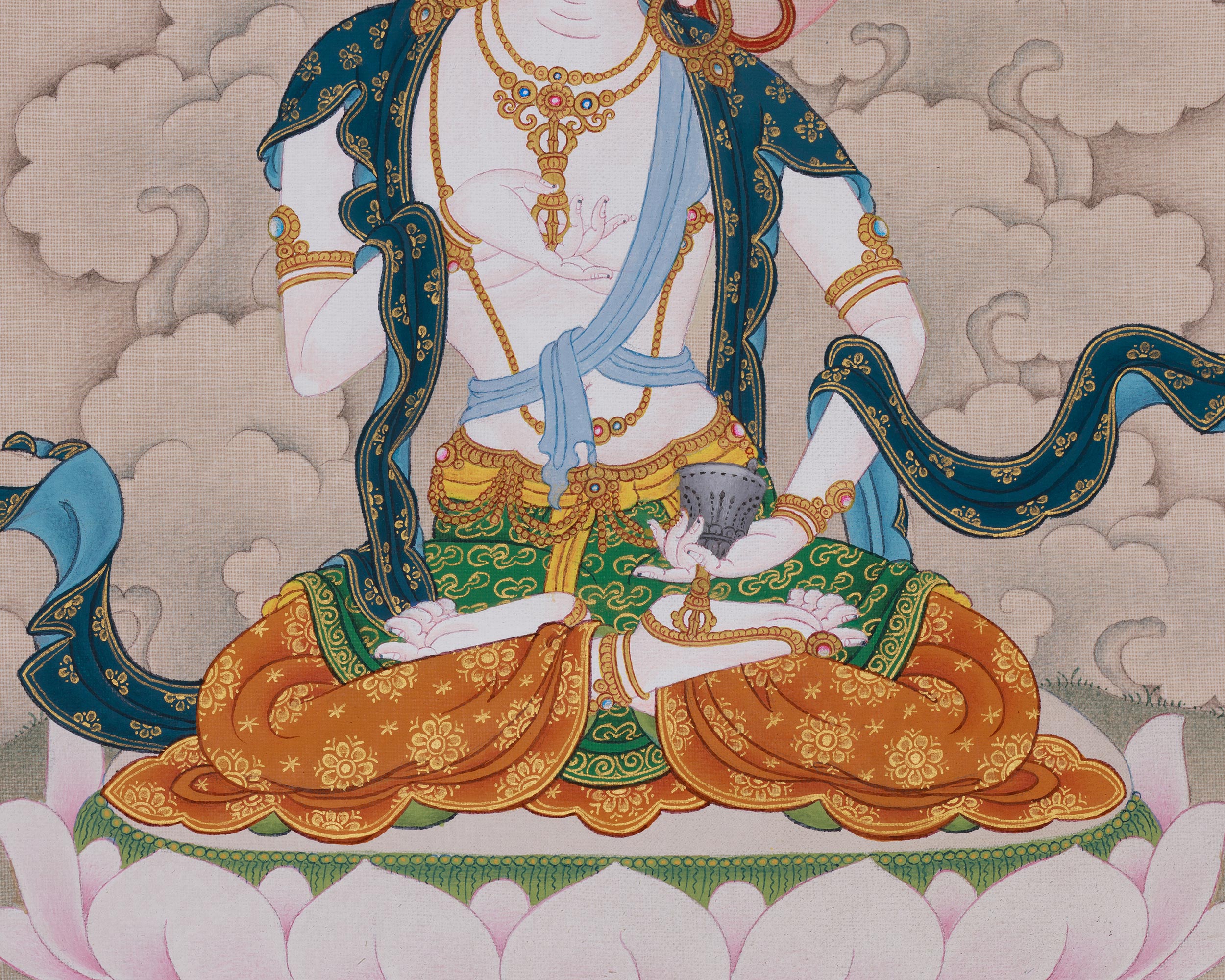 Himalayan Vajrasattva Thangka | The Bodhisattva of Purification
