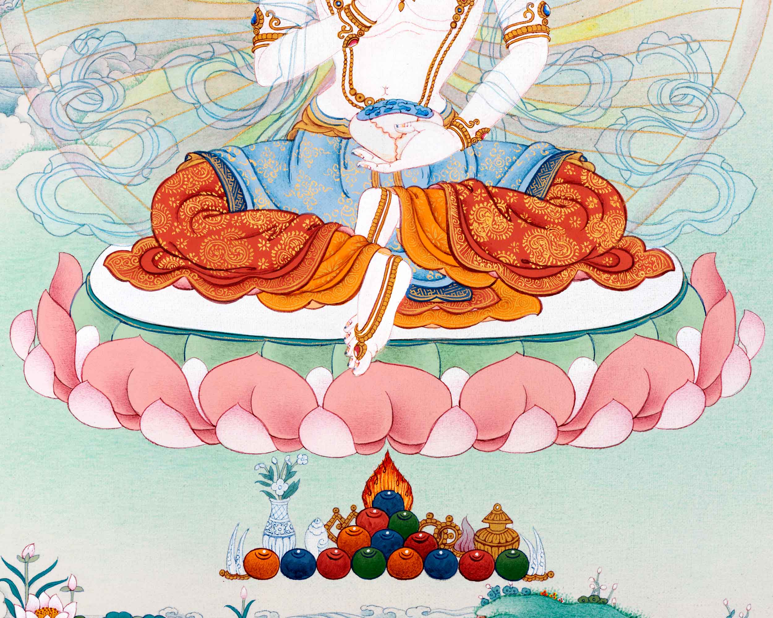 Yeshe Tsyogal Thangka | Manifestation of Bodhisattva Tara | Wisdom Dakini