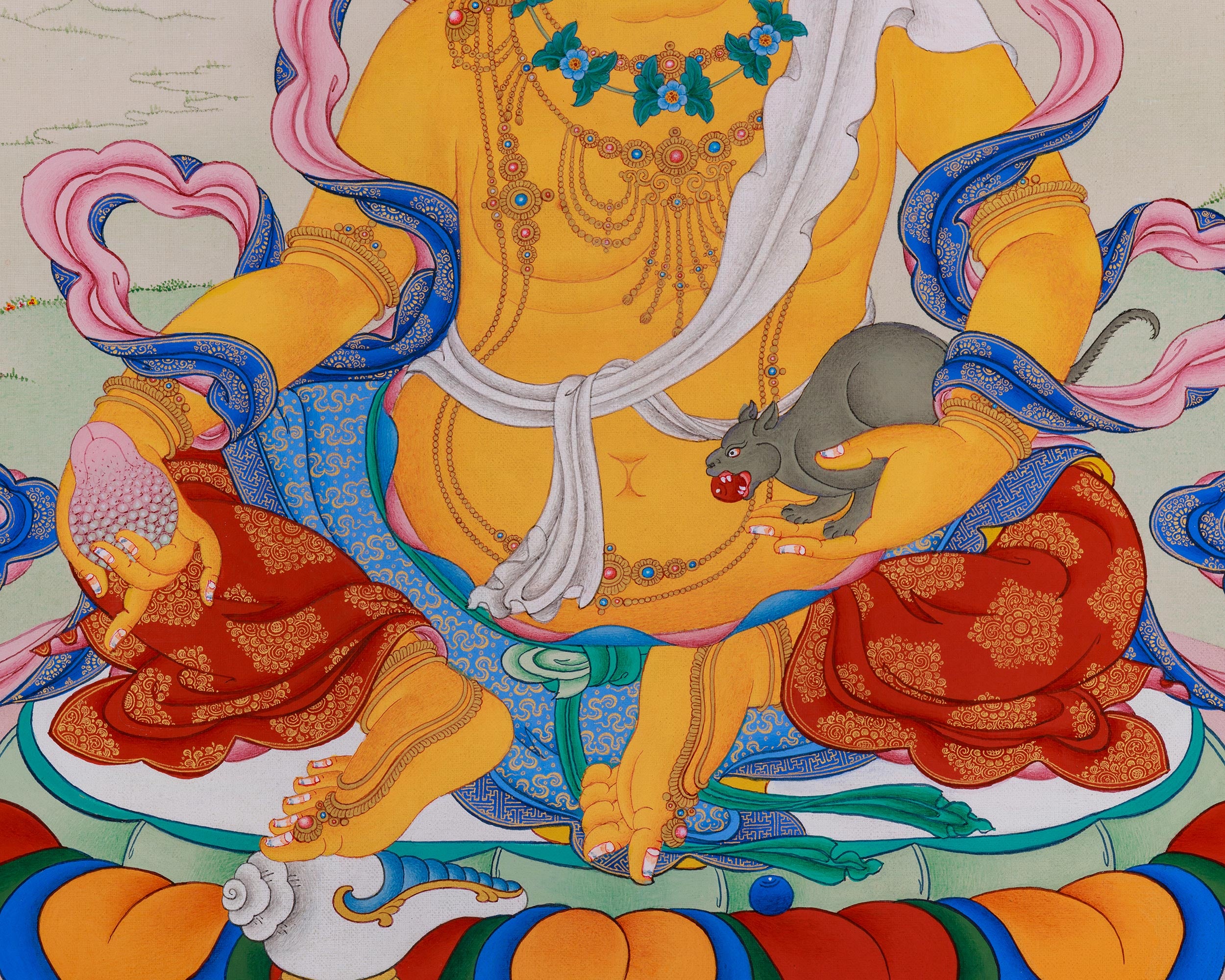Jambala Thangka | Wealth Deity of Vajrayana