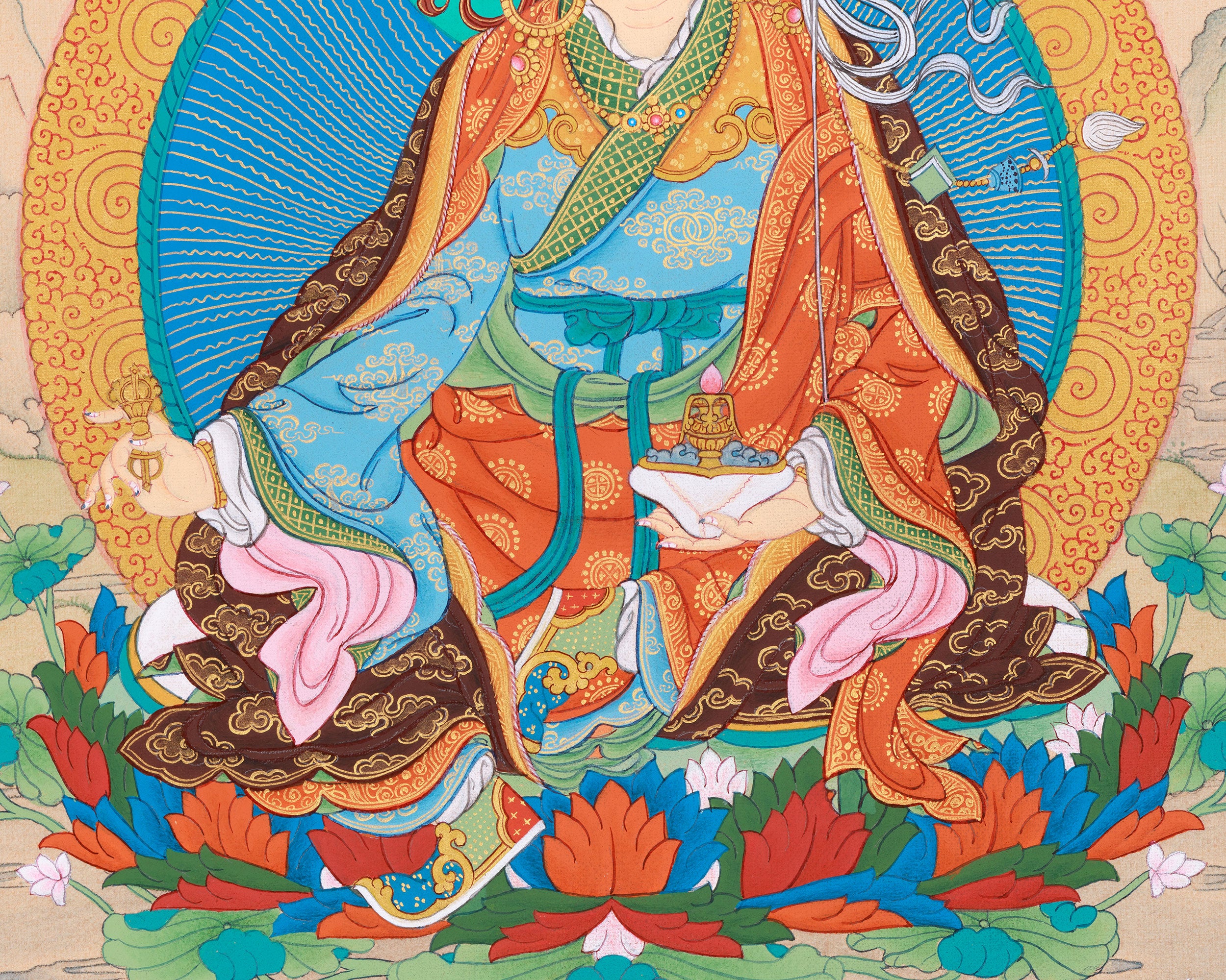 Guru Rinpoche Gold Thangka