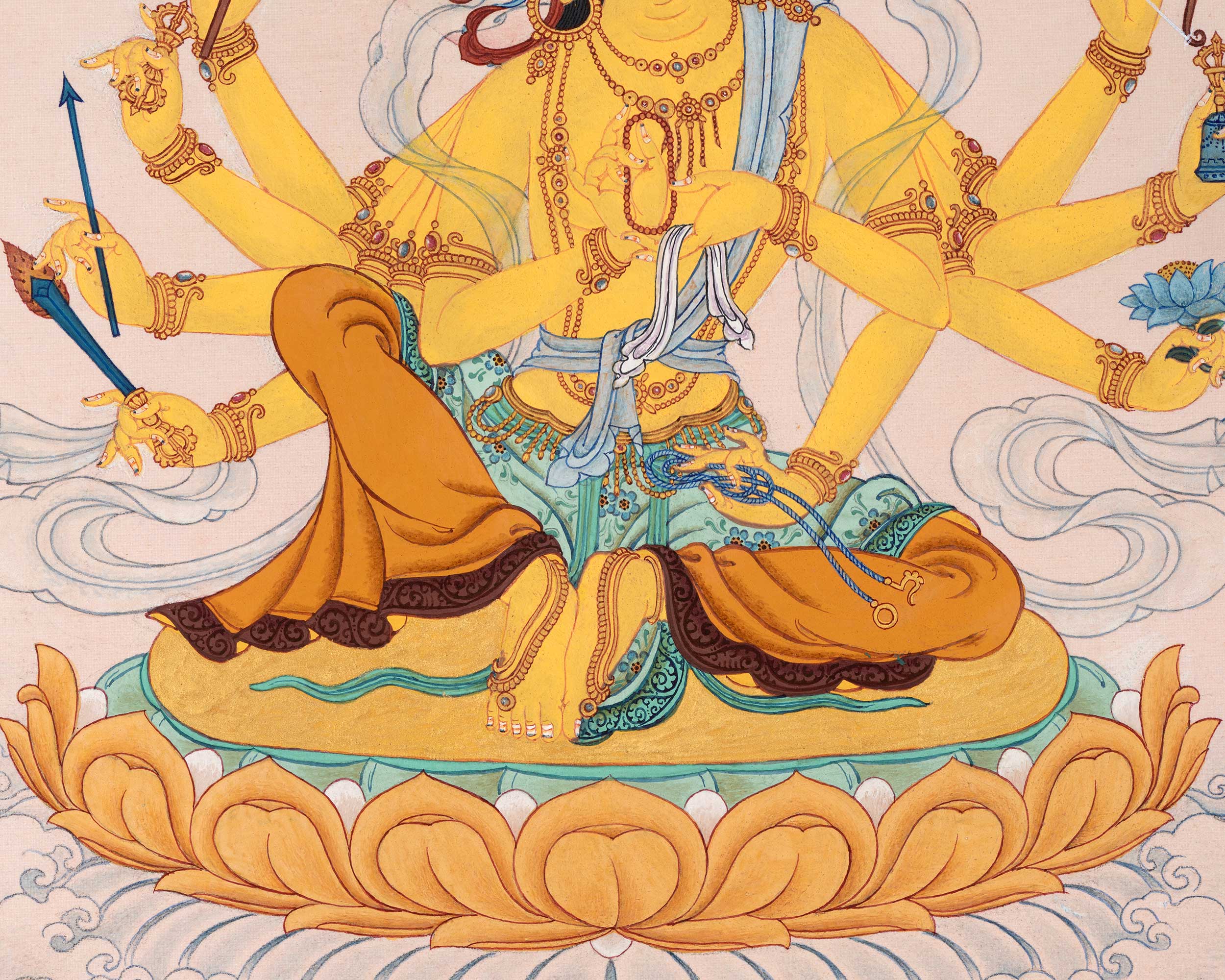 Kanakavarna Tara | 21 Tara of Surya Gupta Thangka