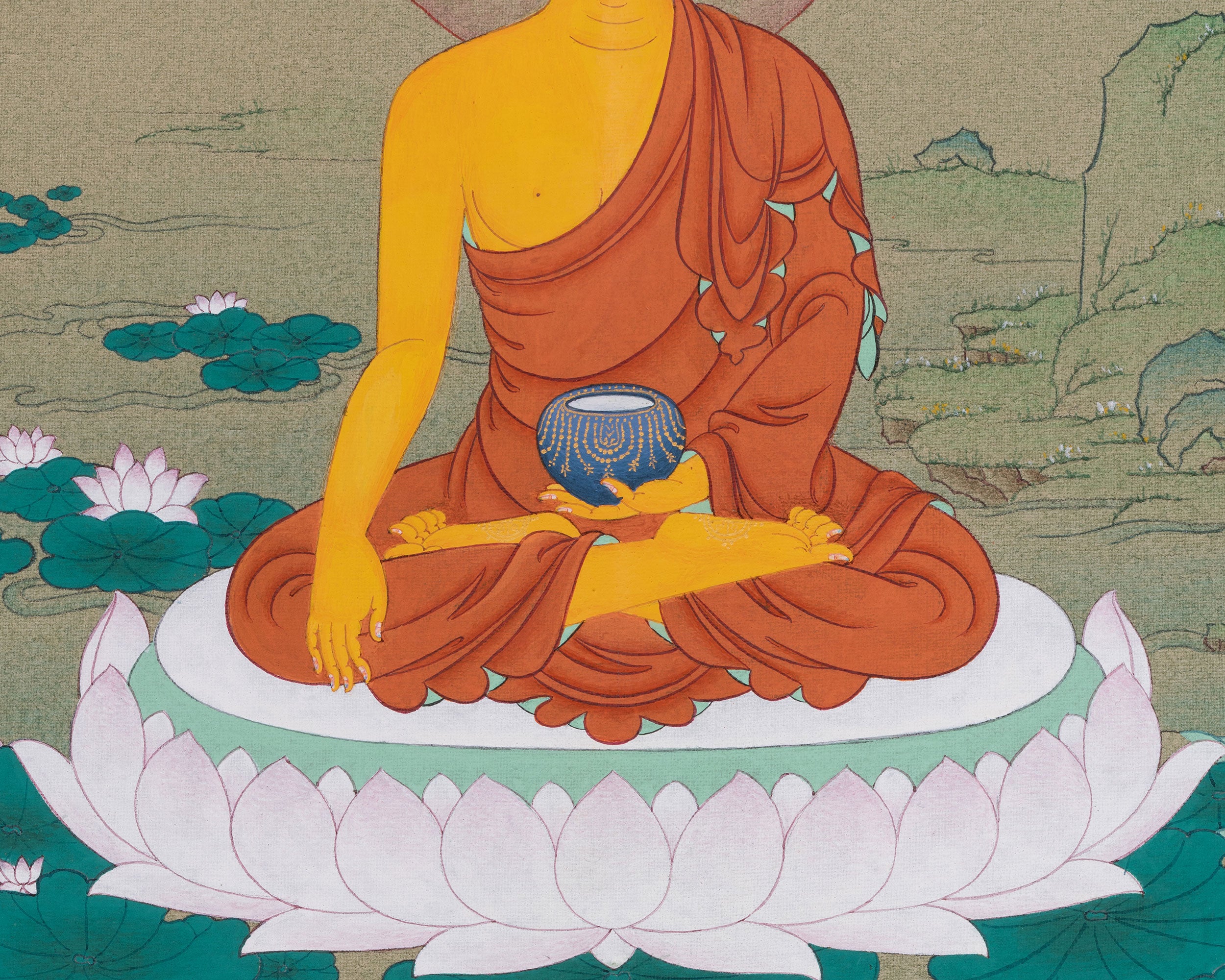 Historical Buddha Thangka | Symbol of Enlightenment