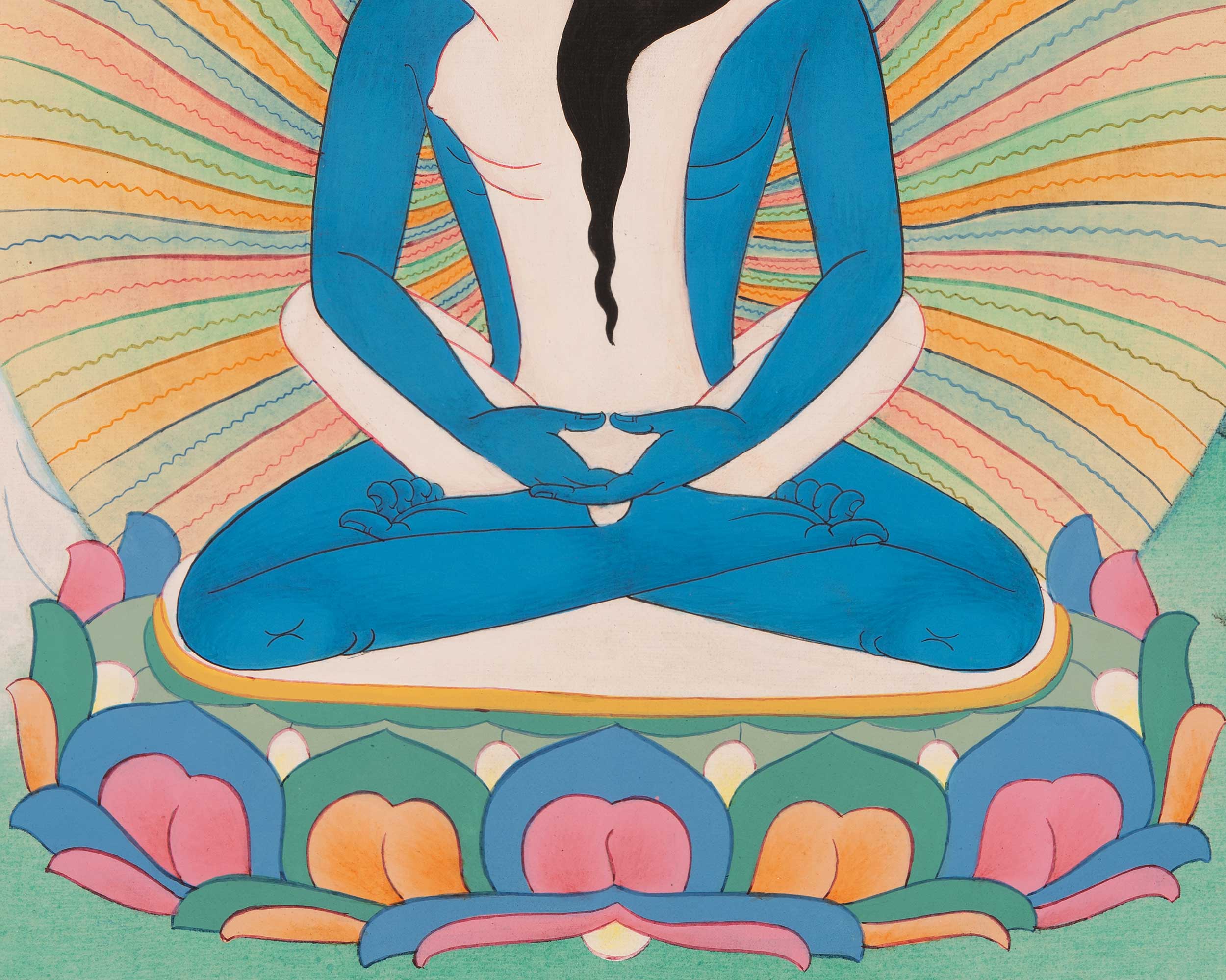 Handmade Samanthabhdara Thangka from Enlightenment Studio | Traditional Tibetan Art |