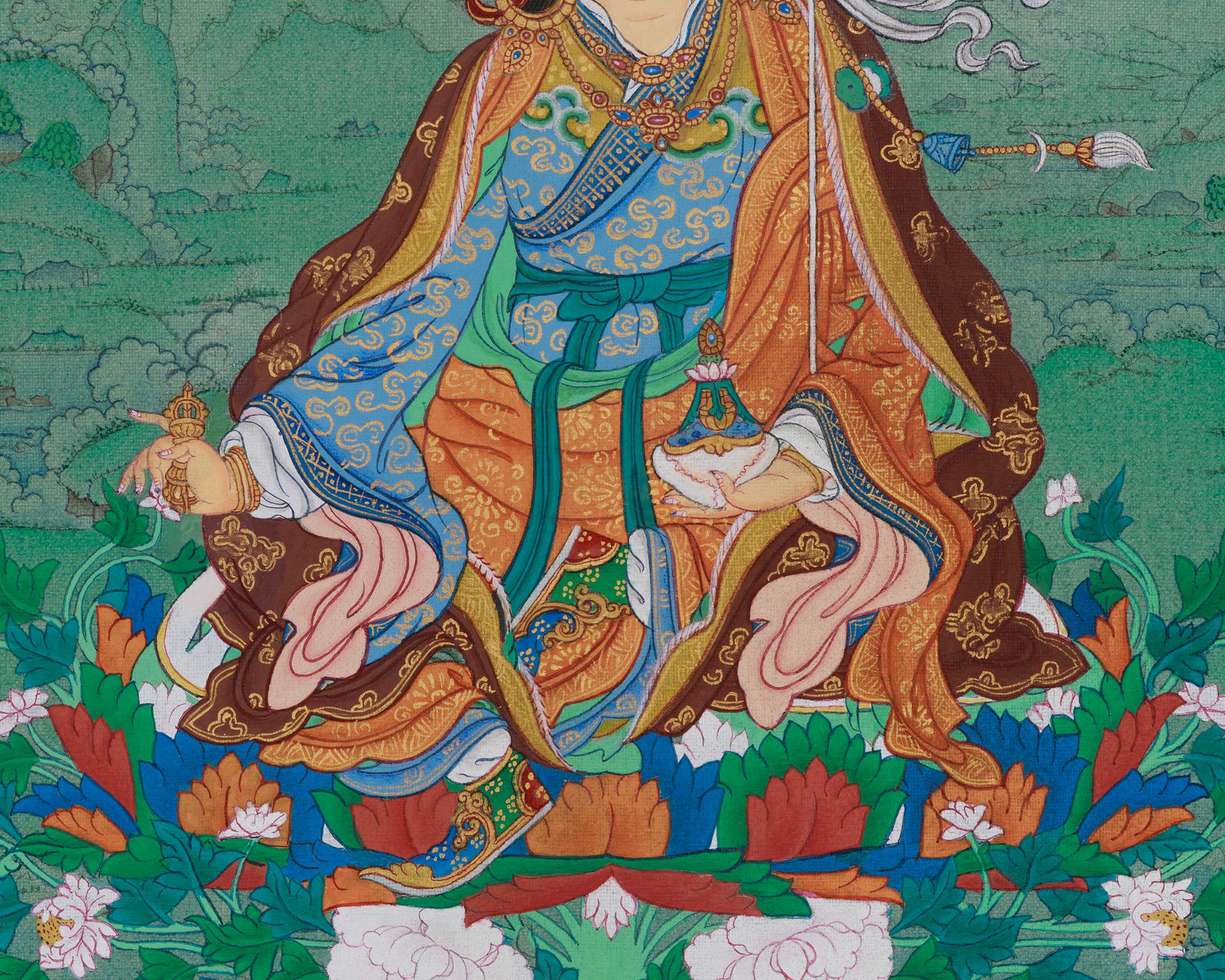 Vajrayana Deity Guru Rinpoche Artwork | Embodiment of Enlightened Presence