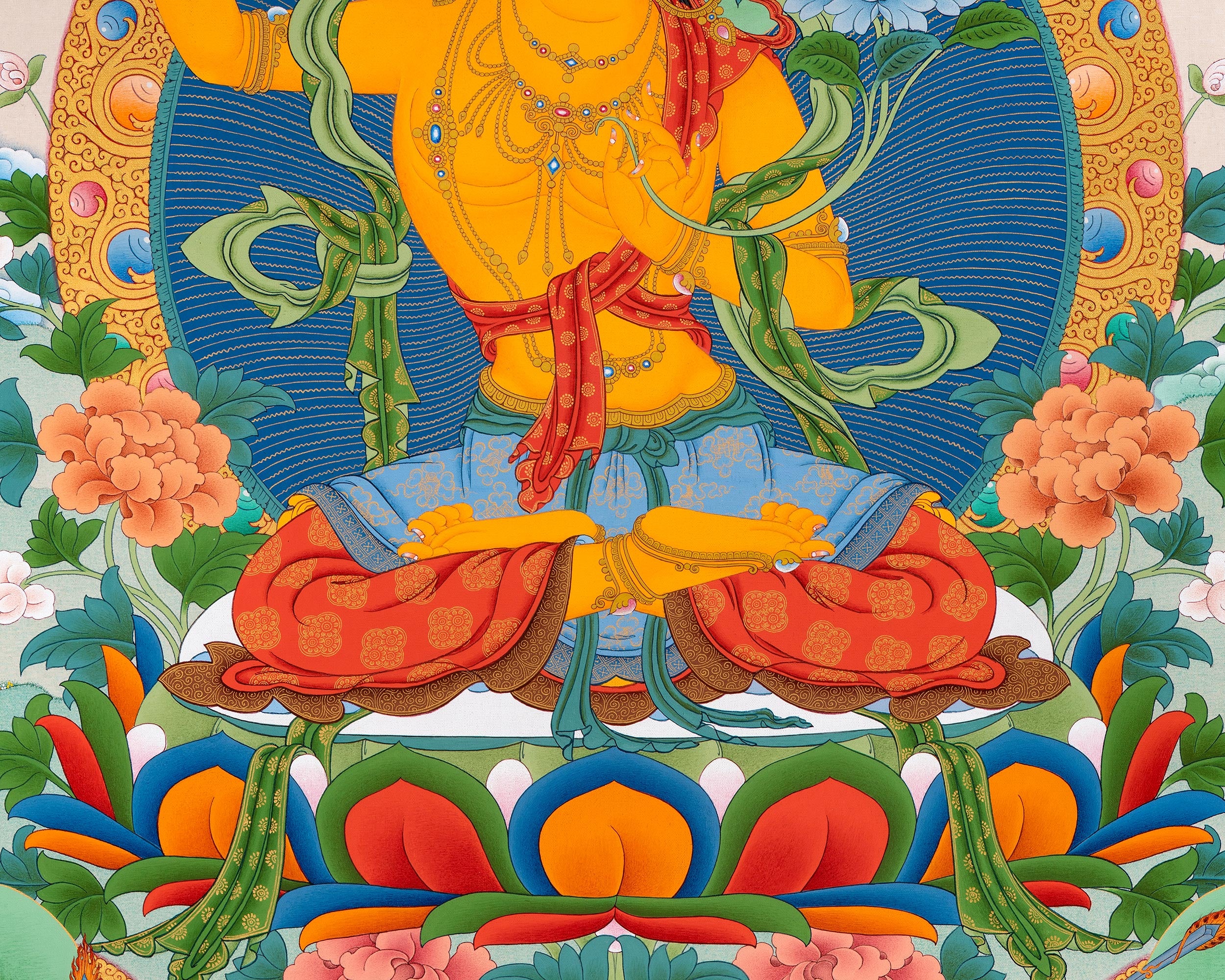 5 Manjushri Manifestations of the Divine Wisdom Buddha | Canvas Print