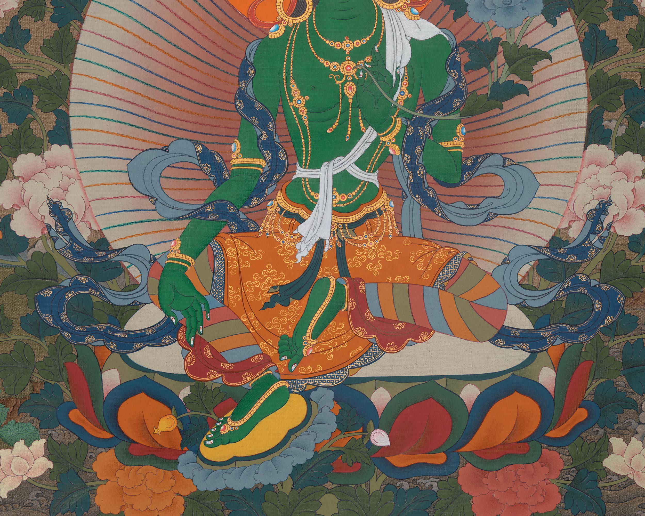 21 Tara Healing Artwork | Tara Manifestation Sacred Thangka | Compassionate Goddess