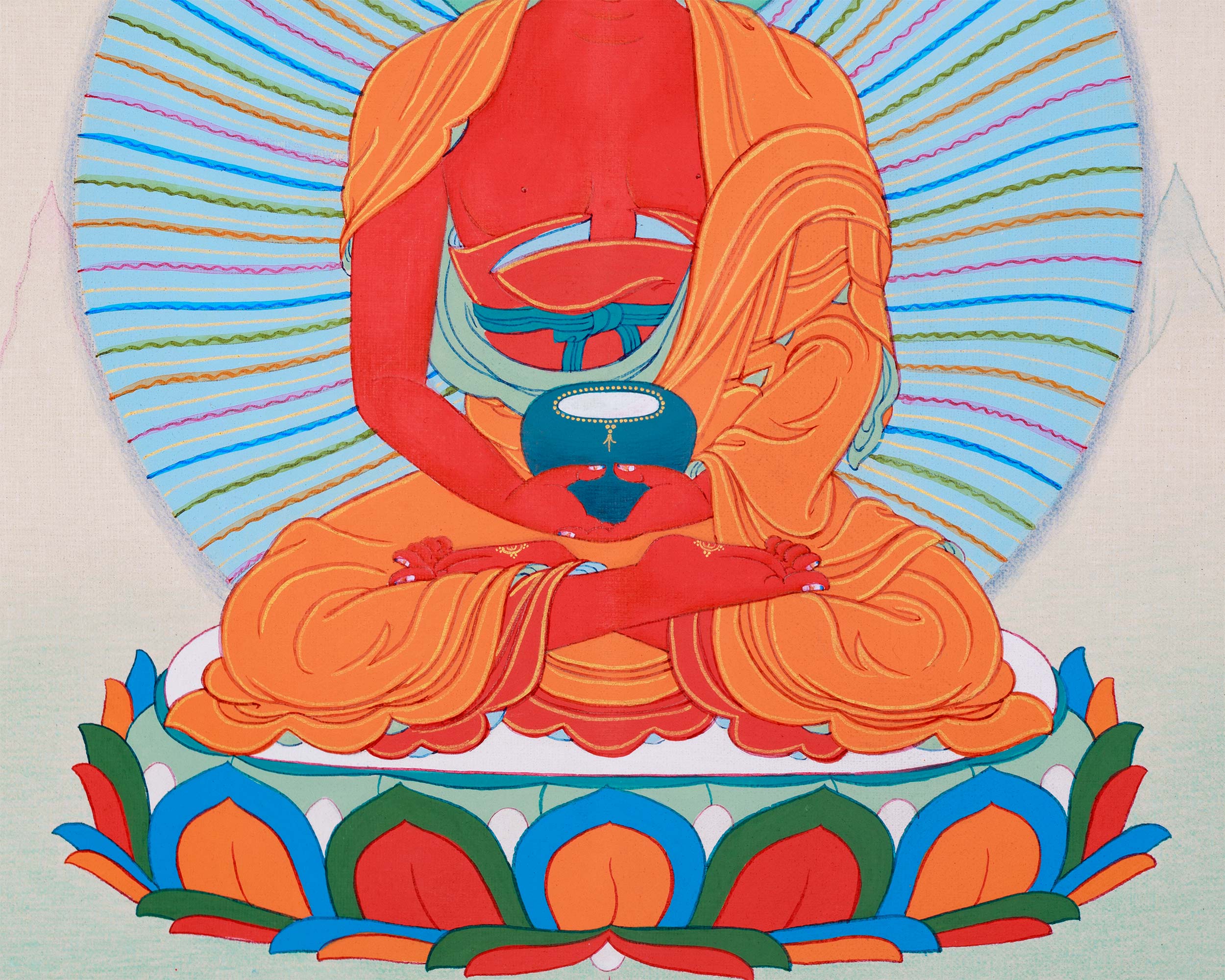 Perfect Amitabha Buddha Thangka for Practice