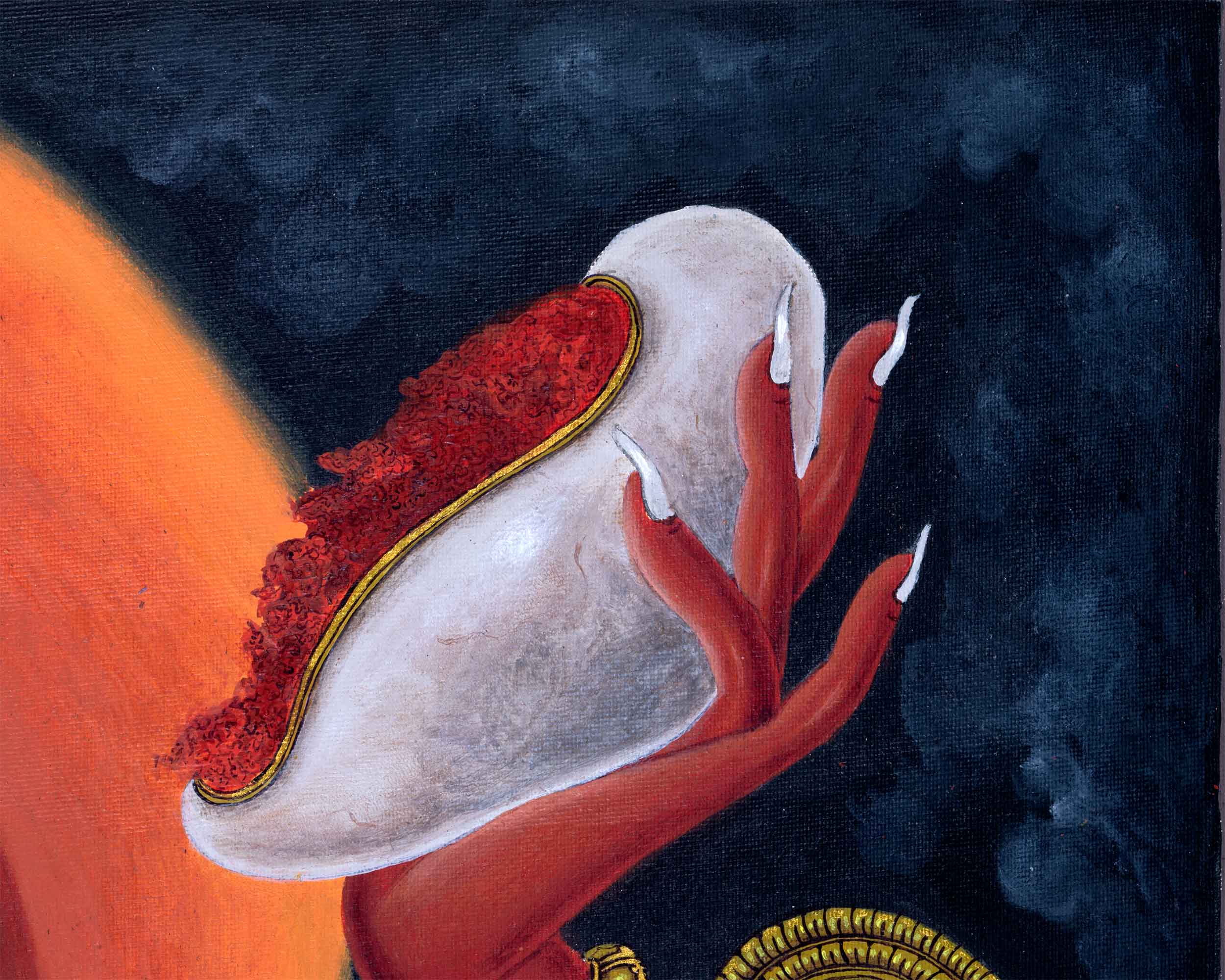 Vajrayogini Empowerment Paubha Print | Dakini Art Print For Room Decoration