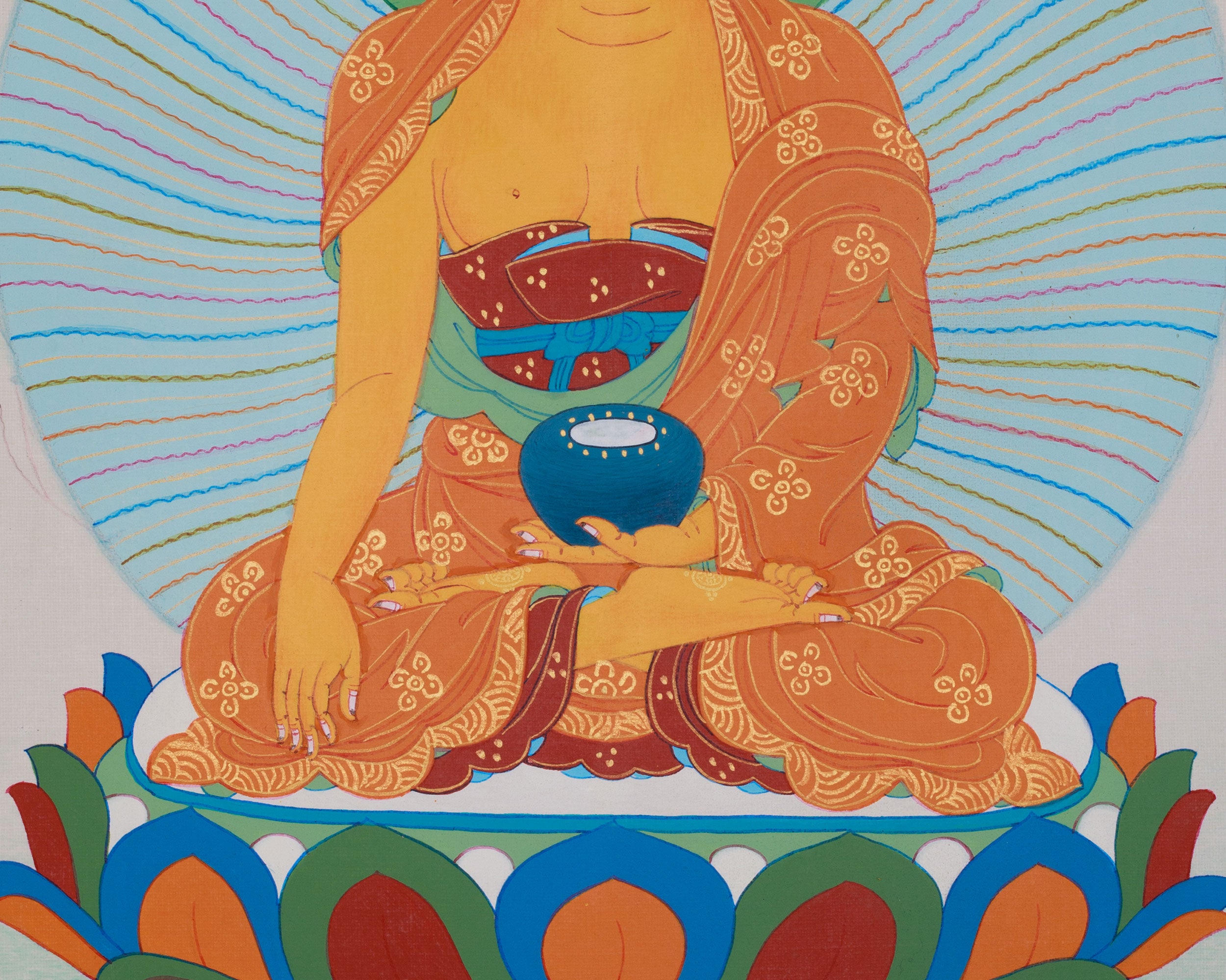 Spiritual Buddha Shakyamuni Thangka | Buddhist Art for Wisdom