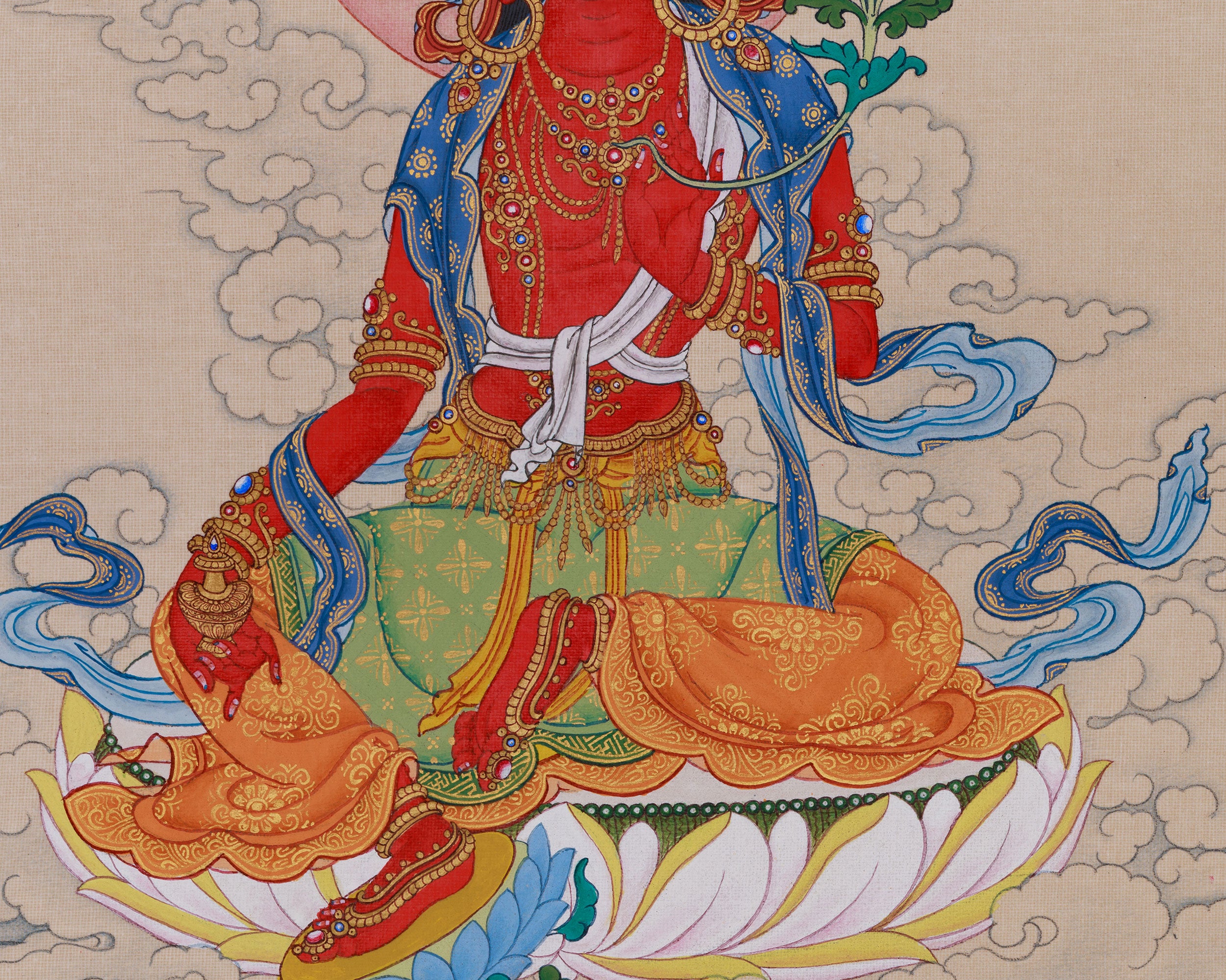33 cm Red Tara Artwork | Tantric Goddess of Protection and Compassion